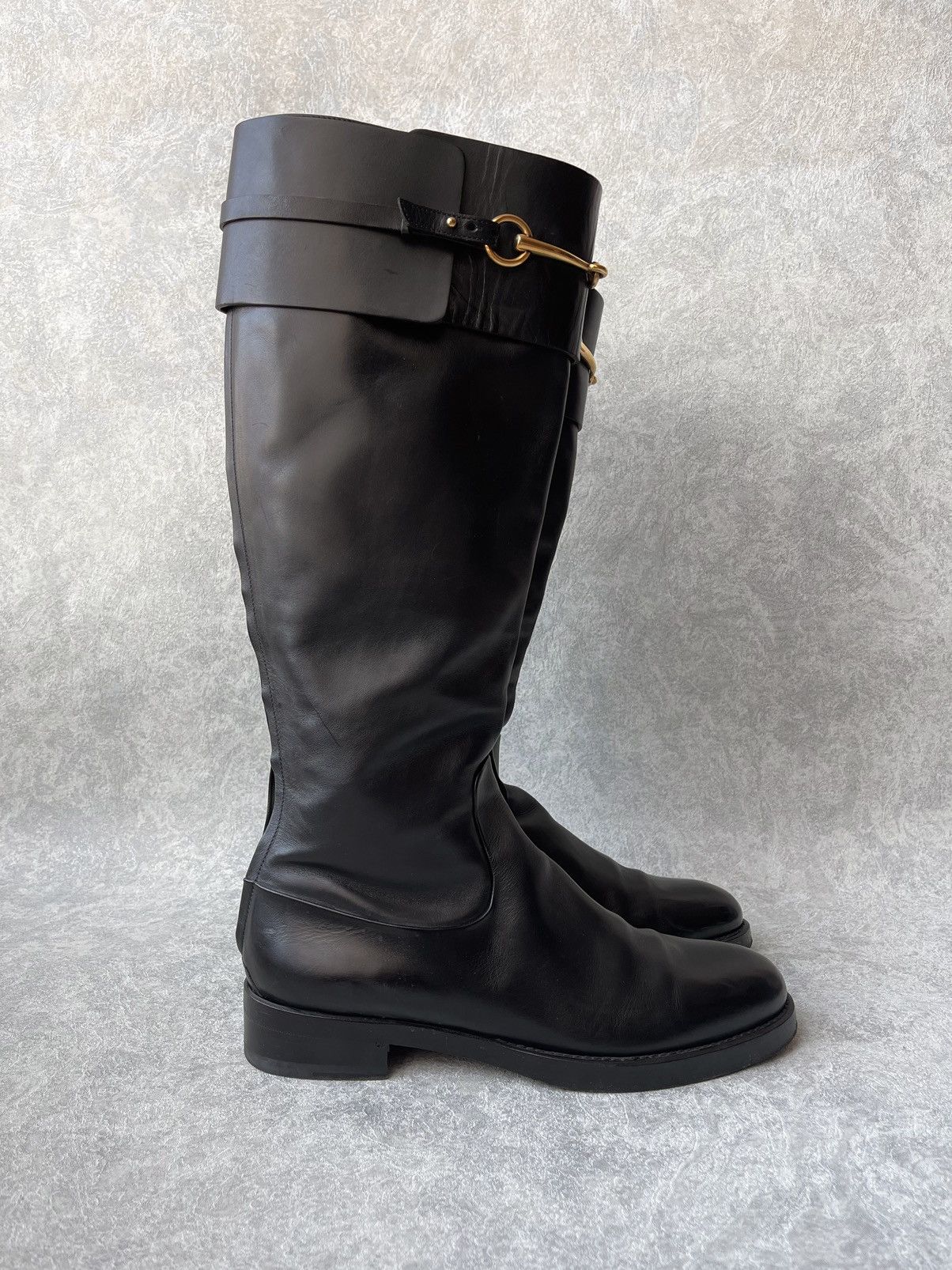 Gucci Gucci Smooth Leather Betis Glamour Riding Boots Size 39 Size US 9 / IT 39 - 6 Thumbnail