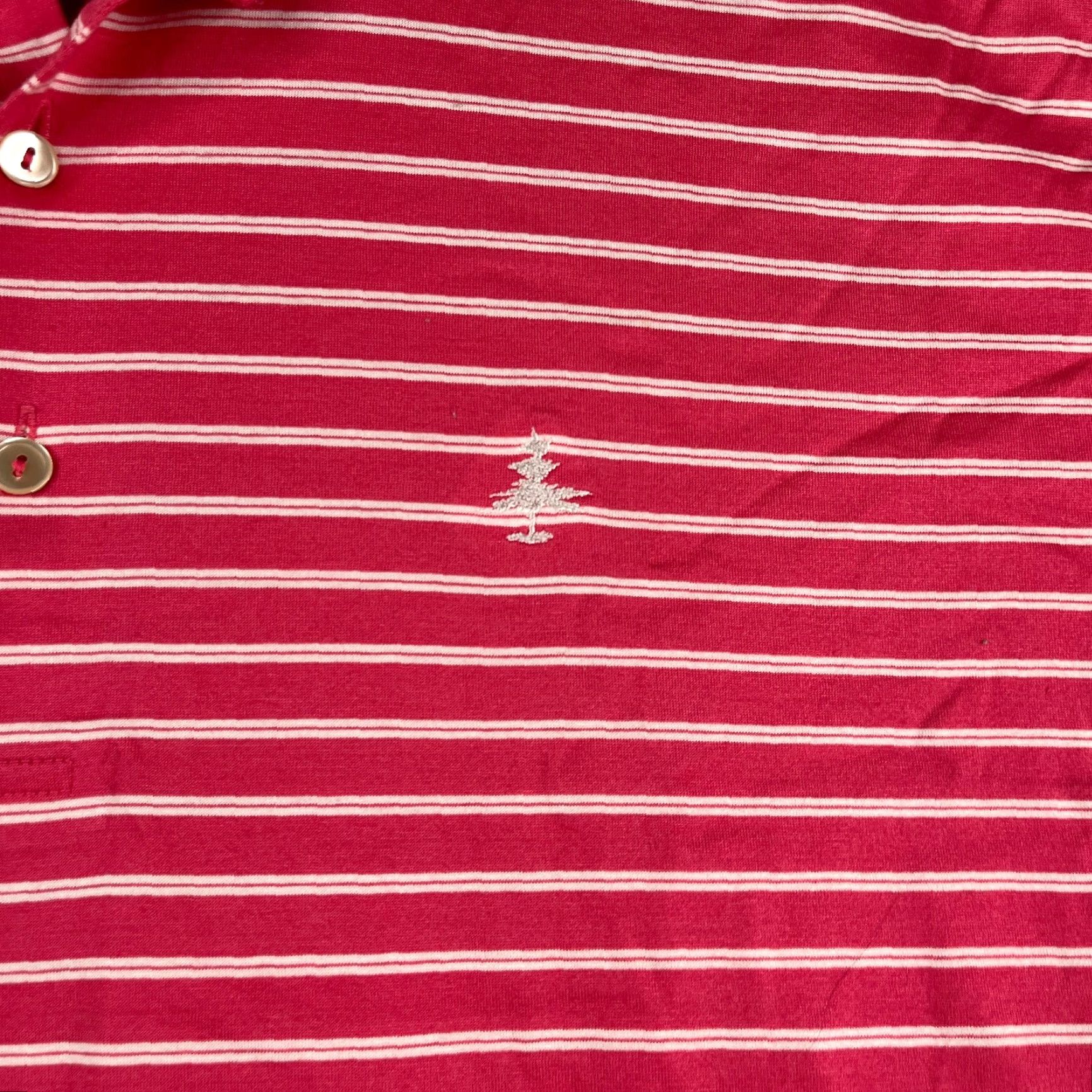 Peter Millar Peter Millar Polo Shirt Large Pink White Striped Casual Golf Mens Size US L / EU 52-54 / 3 - 3 Thumbnail