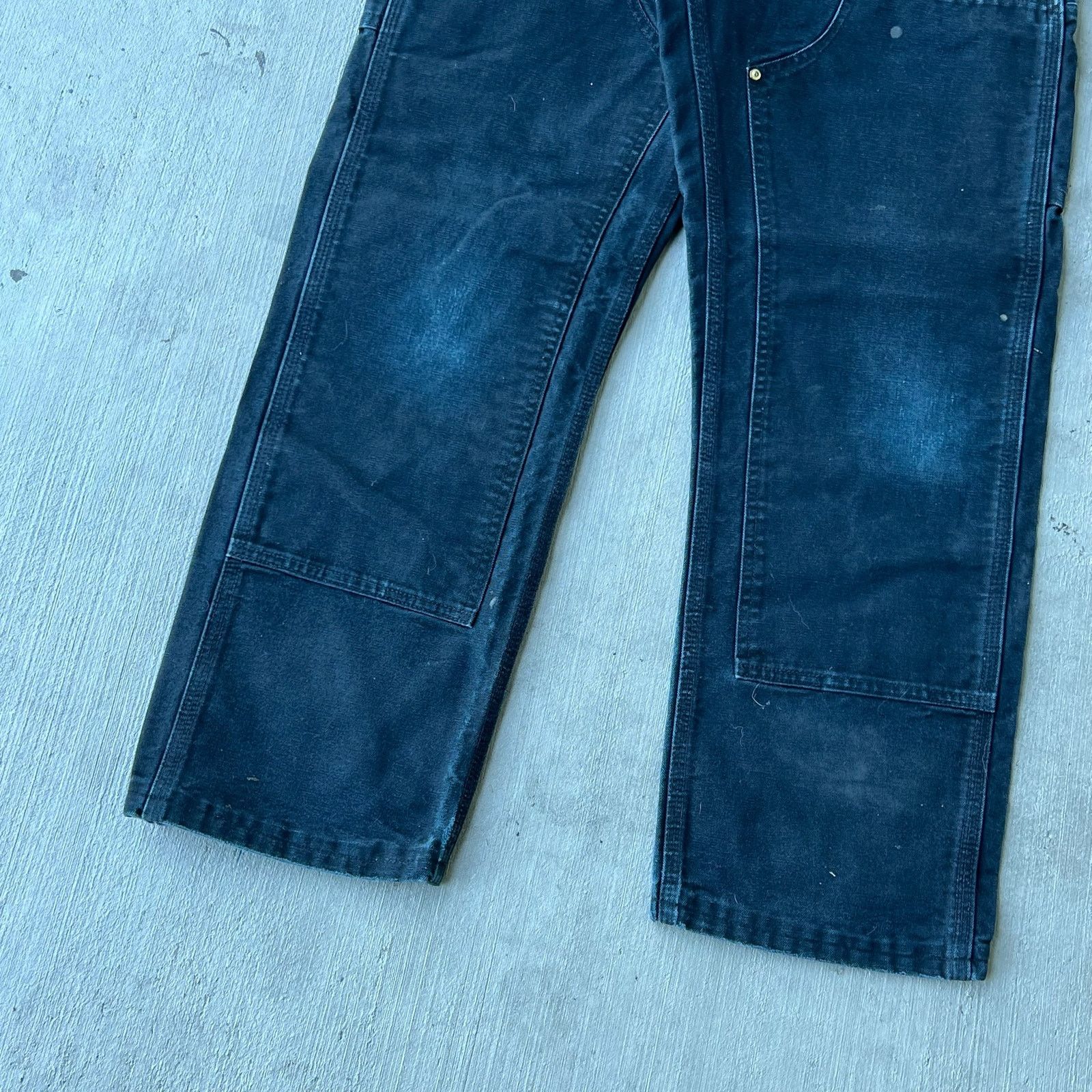 Carhartt × Vintage Carhartt faded black double knee work wear carpenter pants Size US 29 - 7 Thumbnail