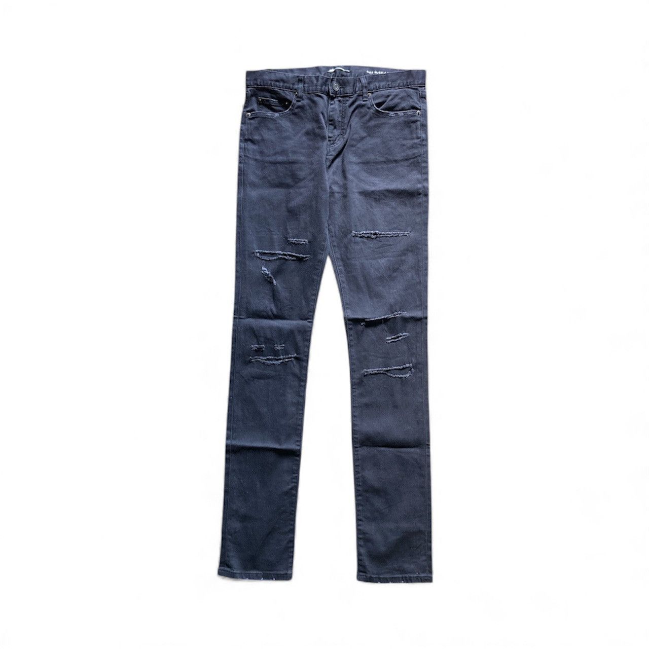 Saint Laurent Paris Saint Laurent x Hedi Slimane Distressed Black Skinny Jeans Size US 32 / EU 48 - 1 Thumbnail