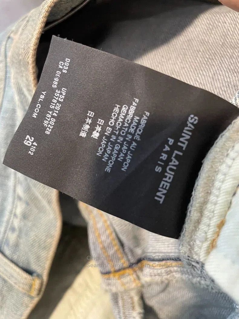 Saint Laurent Paris Saint Laurent Distressed Blue Jeans. Size US 29 - 5 Thumbnail