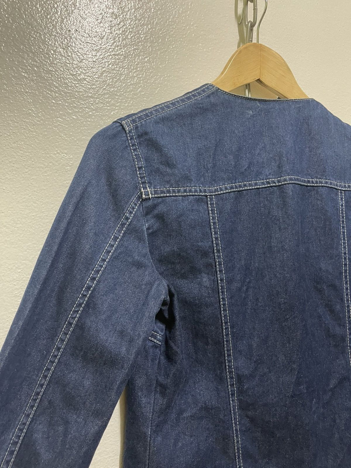 Designer × Hussein Chalayan × Vintage Hussein Chalayan Asymmetrical Denim Jacket SS2000 Italy Size S / US 4 / IT 40 - 10 Thumbnail