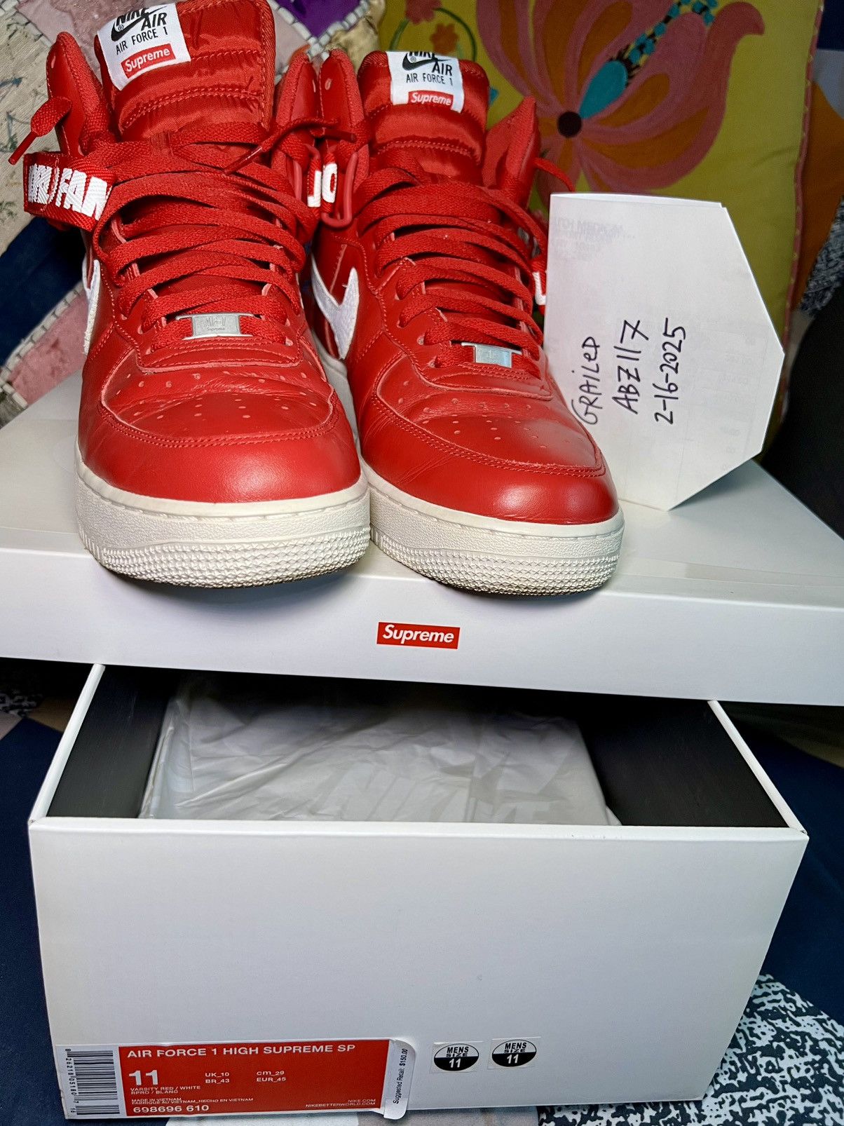 Nike Nike Air Force 1 High Supreme World Famous Red high top Size US 11 / EU 44 - 1 Thumbnail