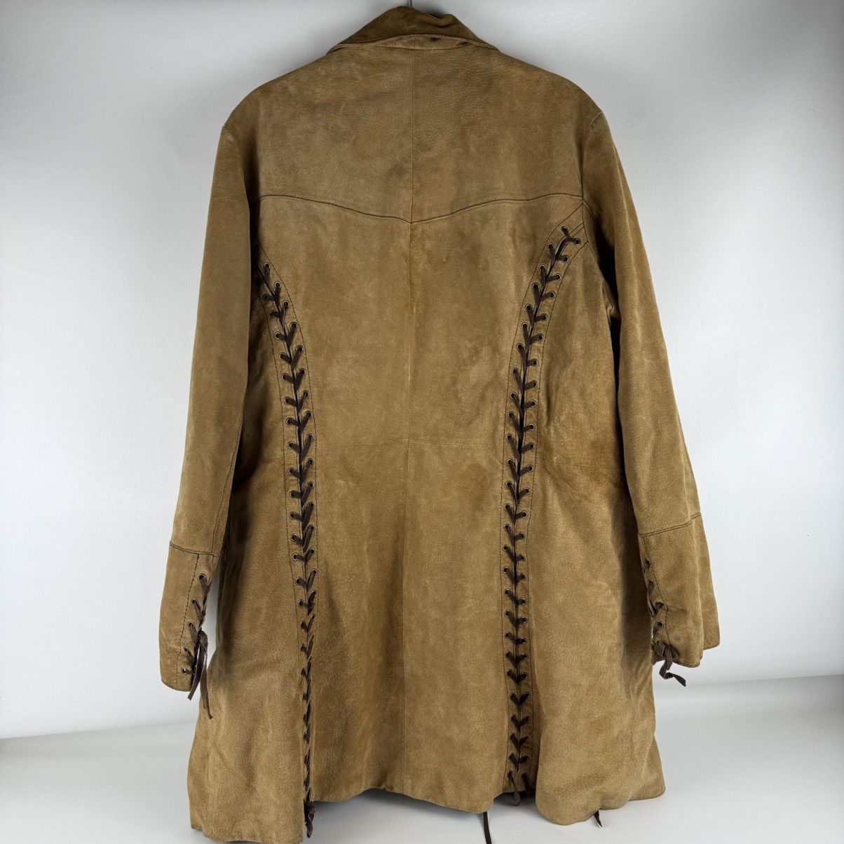 Wilsons Leather Vintage Wilsons Leather Maxima Brown Suede Trench Coat Size XL / US 12-14 / IT 48-50 - 11 Thumbnail