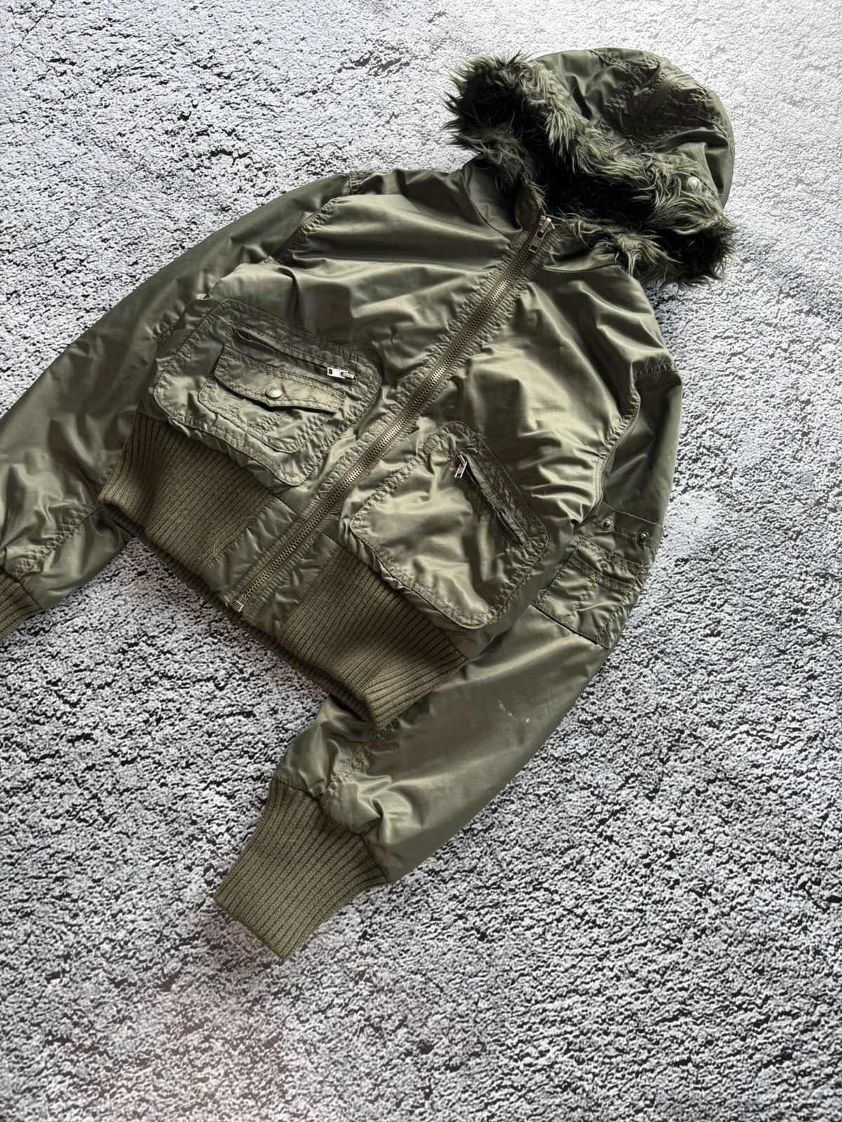 Other Vintage 2000s faux fur cropped bomber jacket japanese style Size M / US 6-8 / IT 42-44 - 8 Thumbnail