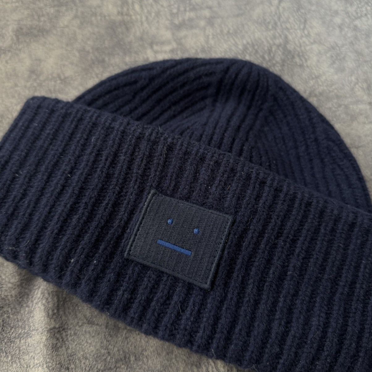 Acne Studios ACNE STUDIOS PANSY N FACE LOGO PAW 18 WINTER WOOL BEANIE HAT Size ONE SIZE - 3 Thumbnail