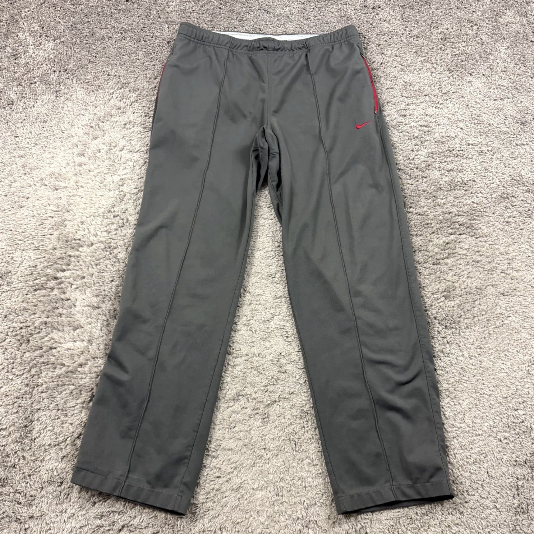 Nike Nike Sweatpants Mens S Gray Fleece Drawstring Pockets Breathable Sports Style Size US 31 - 2 Thumbnail