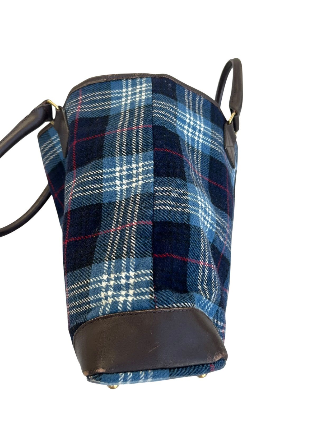 Leather The Scotch House Leather Cotton Plaid Tote Bag Size ONE SIZE - 14 Thumbnail