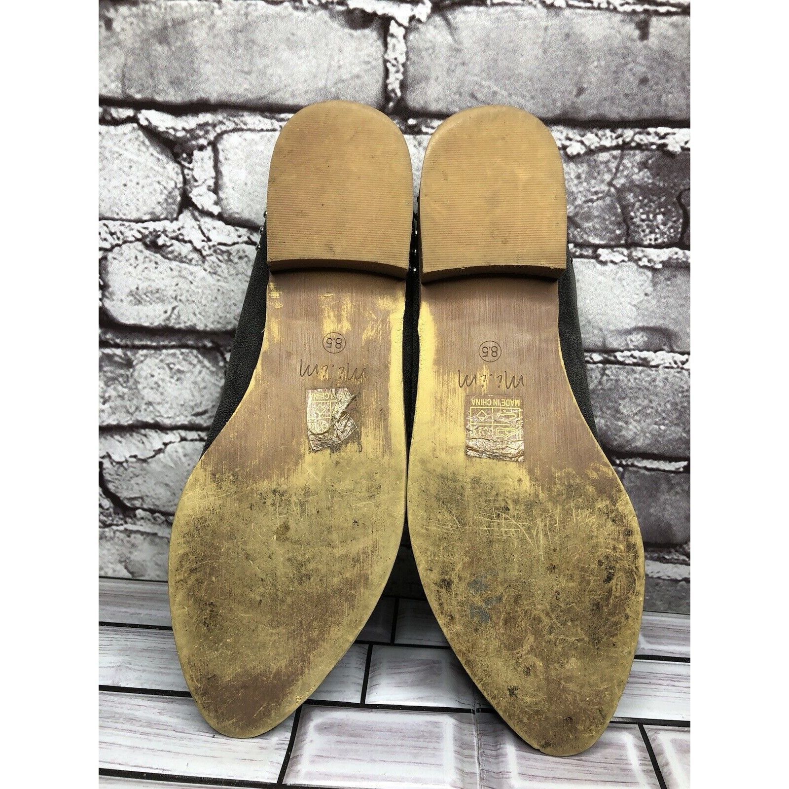Other Mi.iM Suede Leather Studded Kiltie Loafer Slip On Mules Flat Size US 7.5 / IT 37.5 - 12 Thumbnail