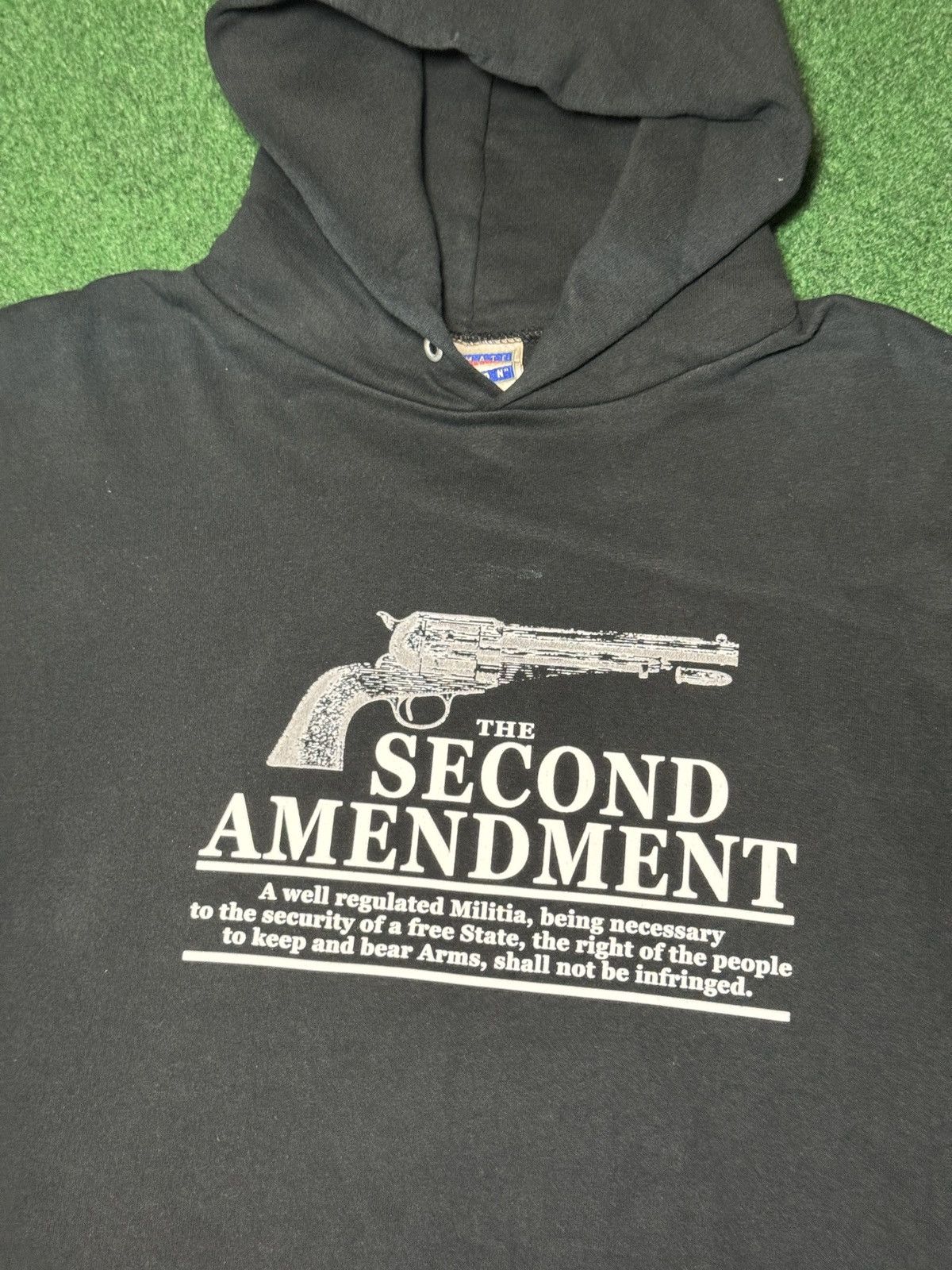 Hanes Vintage 90s 2nd Amendment Right To Bear Arms Gun XL Hoodie Size US XL / EU 56 / 4 - 2 Thumbnail