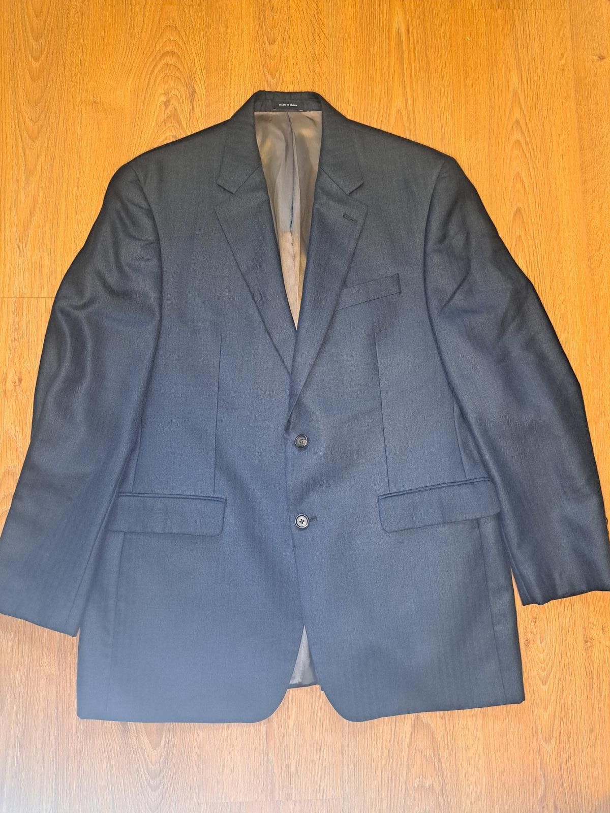 Polo Ralph Lauren Ralph Lauren Sport Coat 43L Long Navy Silk Wool Herringbone Size 40R - 1 Thumbnail