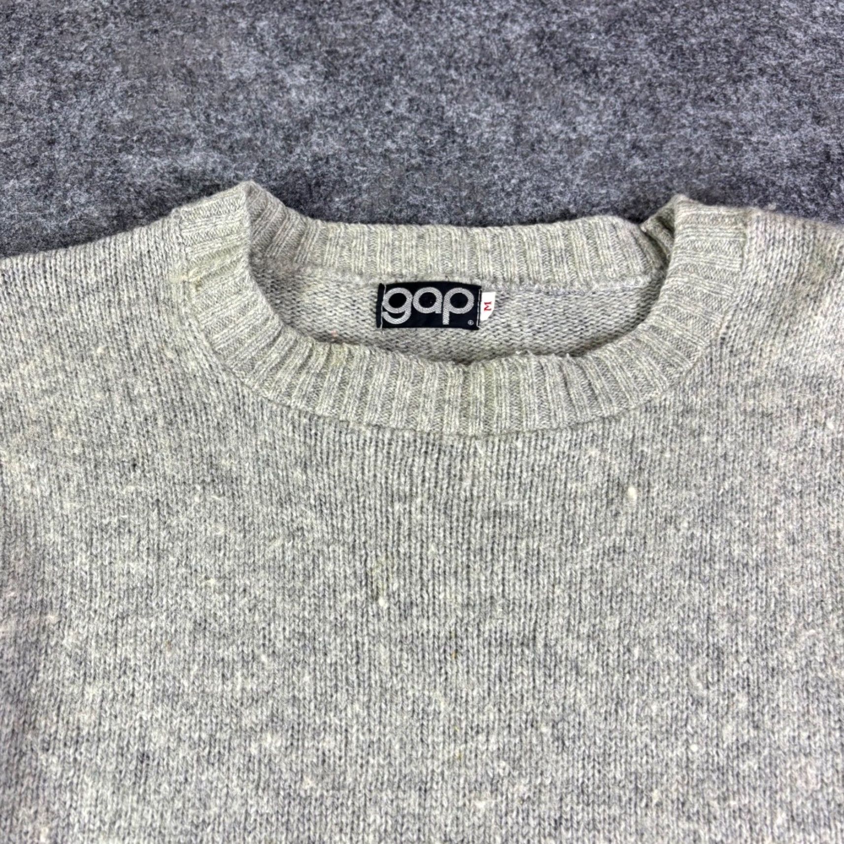 Gap VINTAGE Gap Crewneck Sweater Mens M Gray Knit Long Sleeve Pullover Shirt City 80s Casual Mens Size US M / EU 48-50 / 2 - 6 Thumbnail