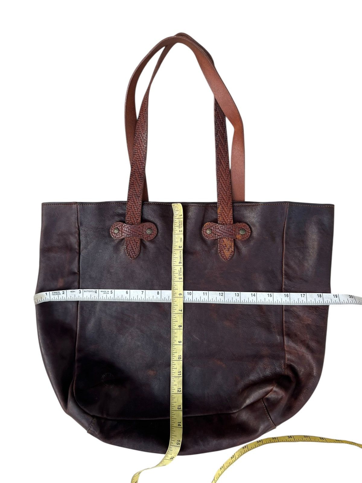 Buttero Vintage Buttero Italy Distressed Patina Leather Tote Bag Size ONE SIZE - 25 Thumbnail