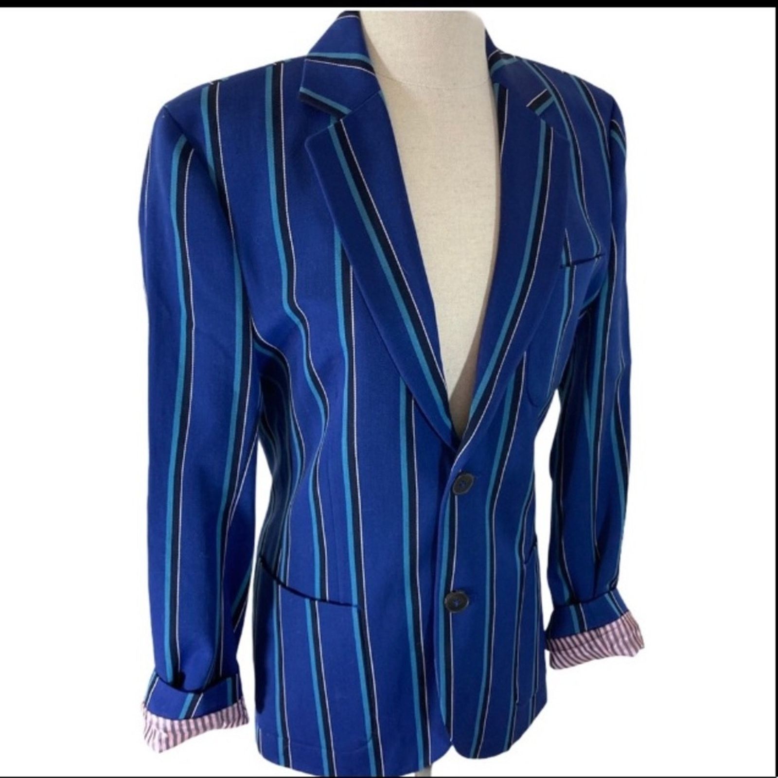 Jack Wills Jack Wills Ordway blue striped boating blazer unisex jacket Size M / US 6-8 / IT 42-44 - 10 Thumbnail