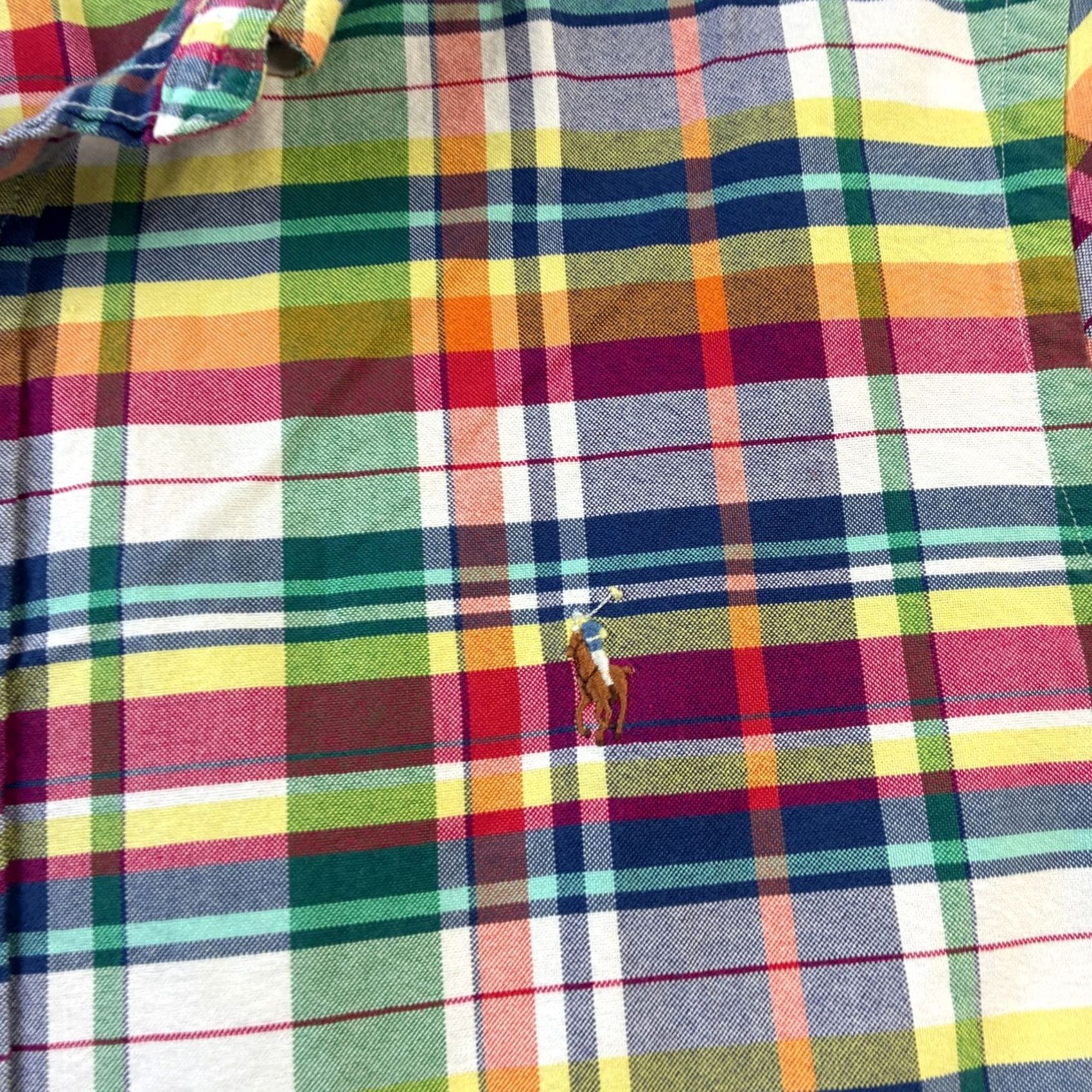 Polo Ralph Lauren Ralph Lauren Shirt Mens 2XL Oxford Slim Fit Tartan Plaid Flesh Pony Size US XXL / EU 58 / 5 - 4 Thumbnail