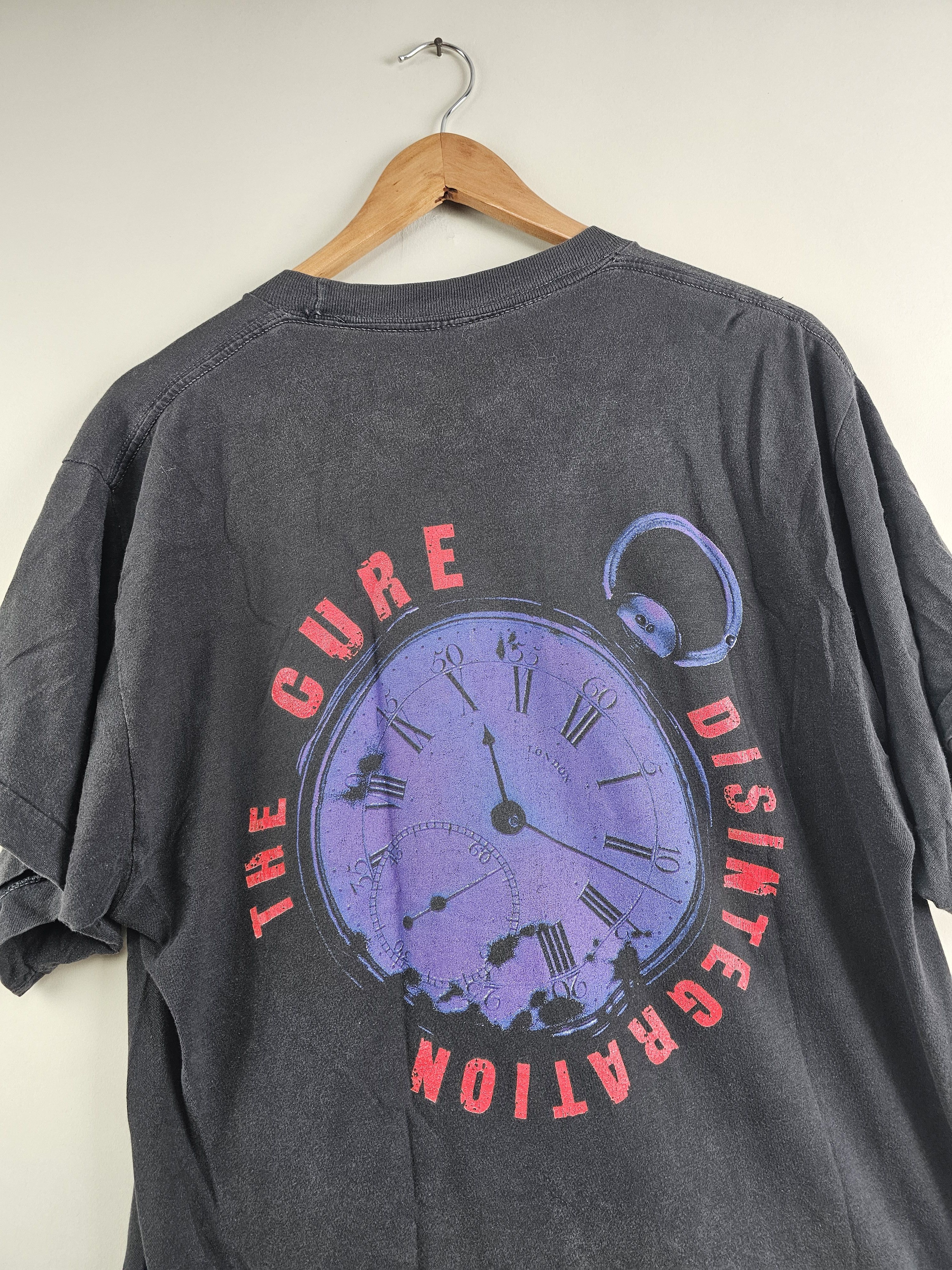 Band Tees × The Cure × Vintage 90s The Cure Robert Smith Disintegration L 21.5" 28" Size US L / EU 52-54 / 3 - 7 Thumbnail