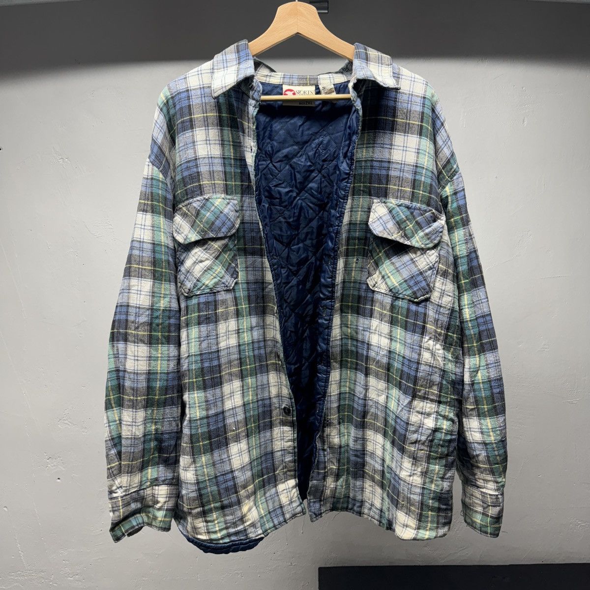Vintage Thrashed Distressed Plaid Flannel Shirt Jacket Grunge Size US XXL / EU 58 / 5 - 1 Thumbnail