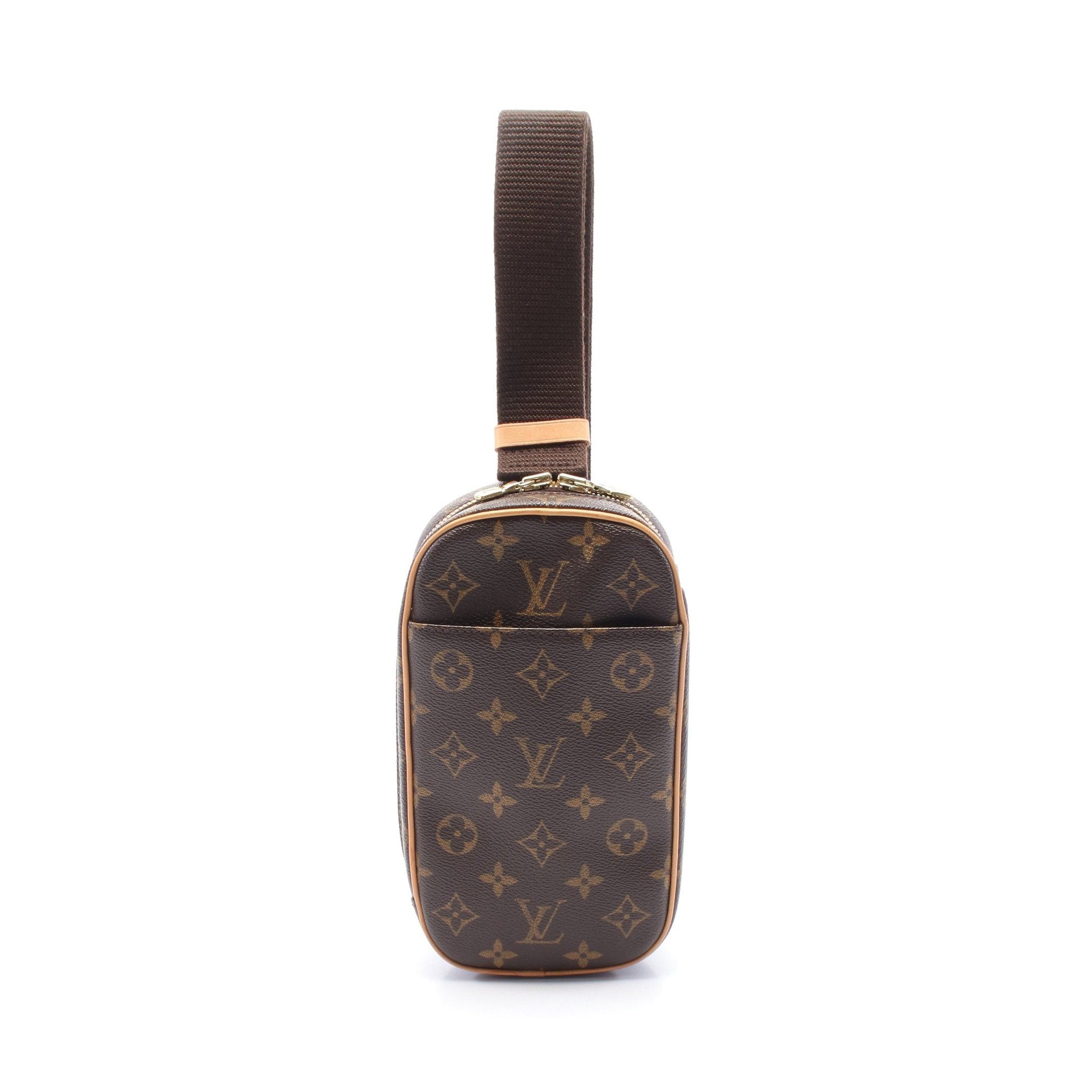 Louis Vuitton Pochette Ganju Monogram Body Bag Leather Brown