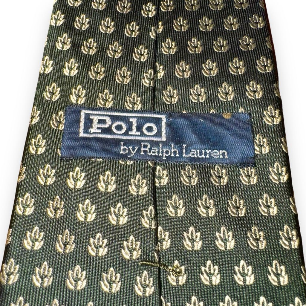 Polo Ralph Lauren Polo Ralph Lauren Green Leaf Motif Handmade in USA Silk Tie Size ONE SIZE - 2 Thumbnail