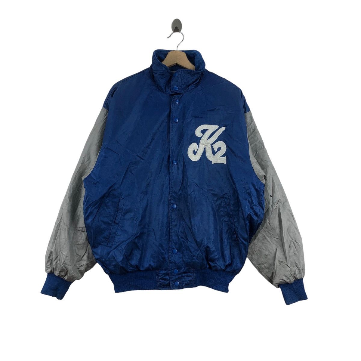 MLB × Vintage Vintage Mizuno K2 Baseball Varsity Jacket Sportswear Size US L / EU 52-54 / 3 - 1 Thumbnail