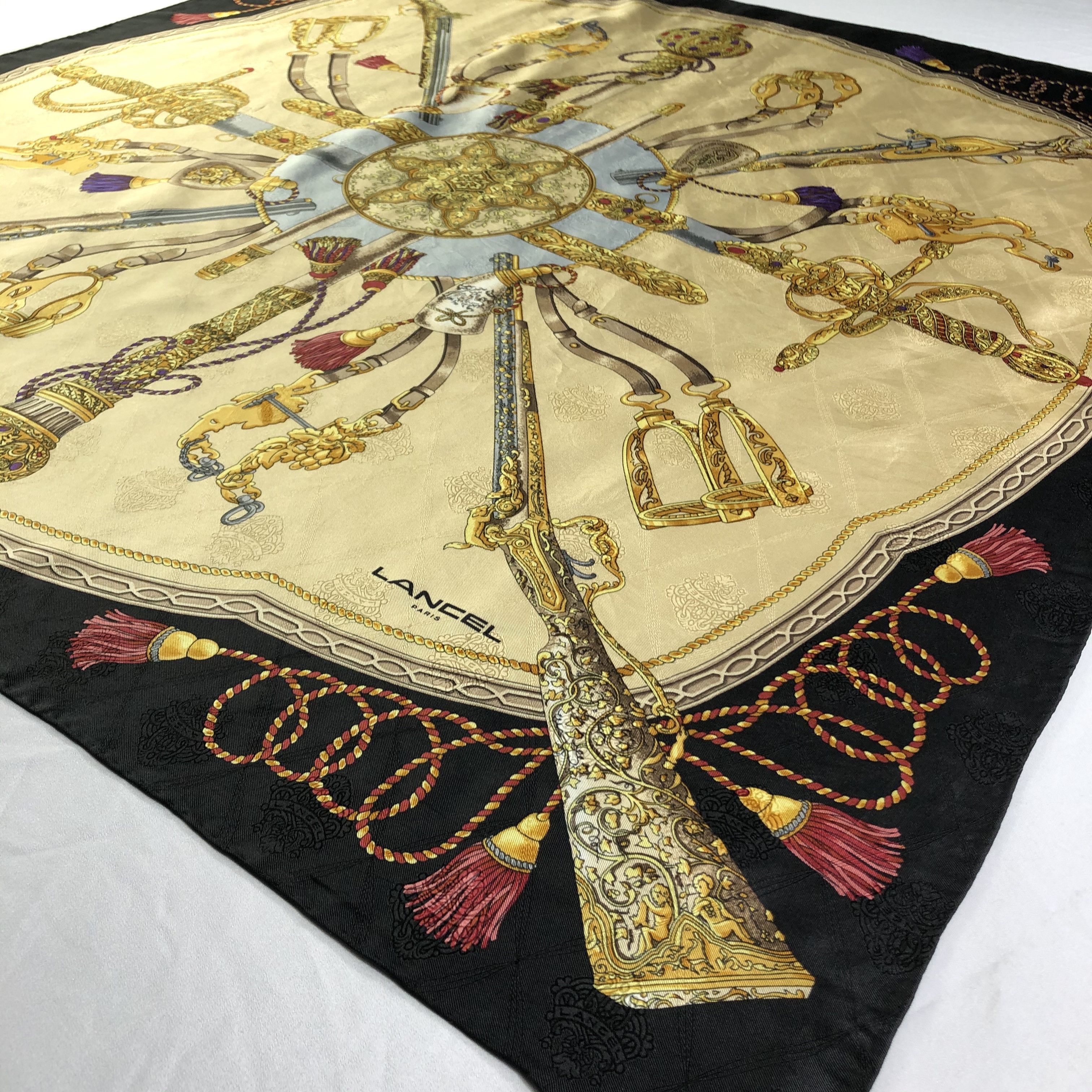 Lancel × Vintage Vintage Lancel Silk Scarf Size ONE SIZE - 3 Thumbnail