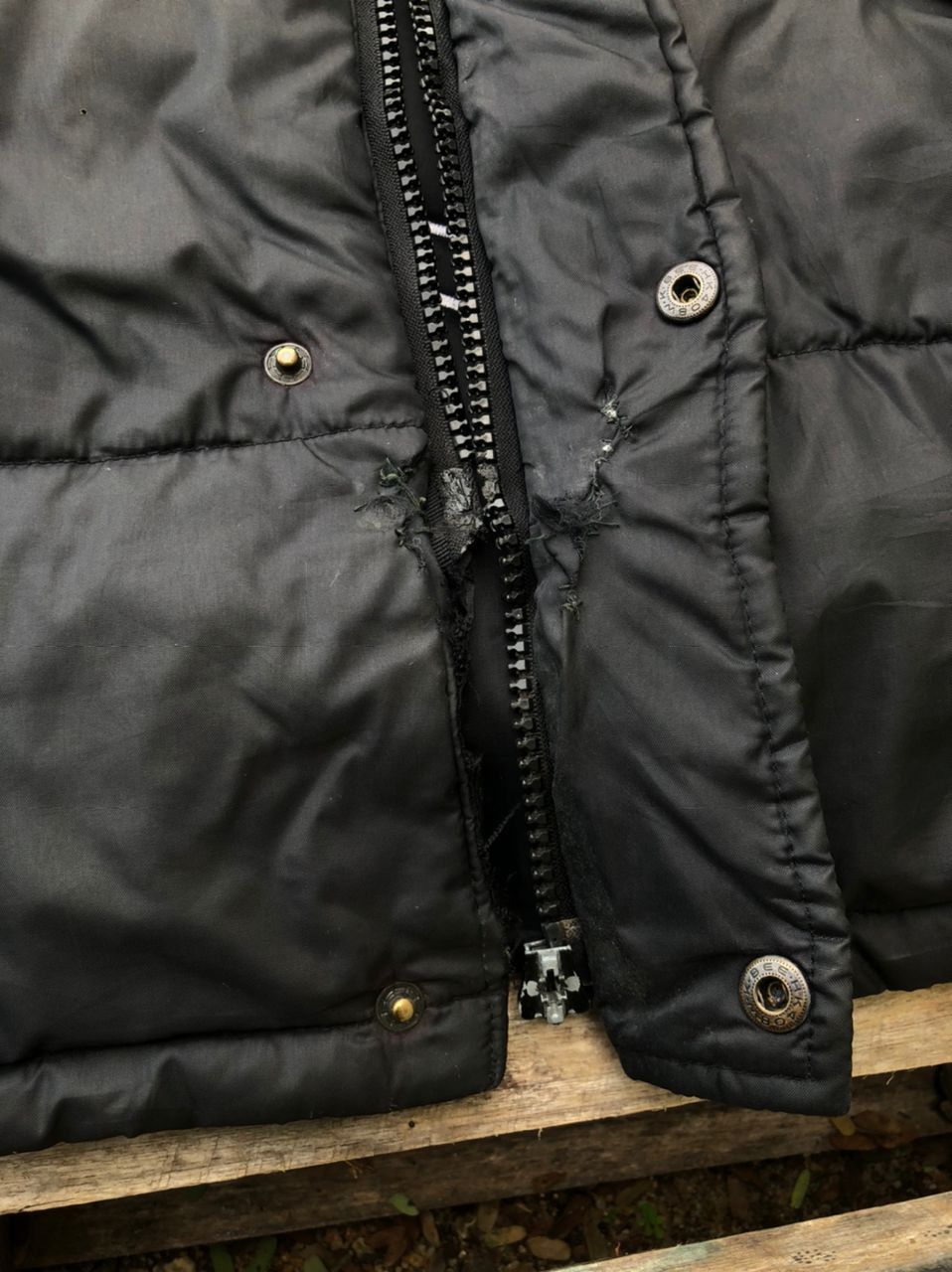 Nike × Vintage Vintage 90s Nike Swoosh Puffer Jacket Distressed Size US XL / EU 56 / 4 - 8 Thumbnail