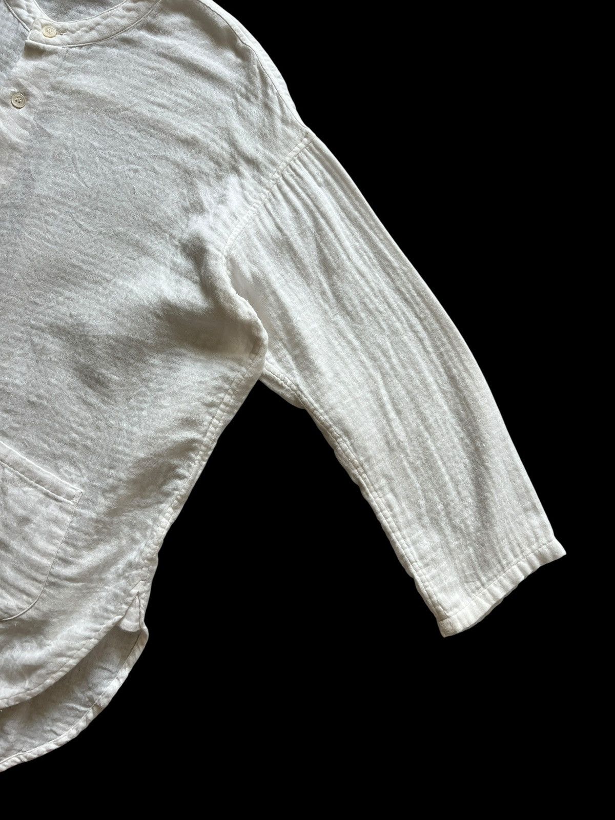Issey Miyake 90s Issey Miyake Plantation Oversized Mandarin Collar Shirt Size US L / EU 52-54 / 3 - 7 Thumbnail