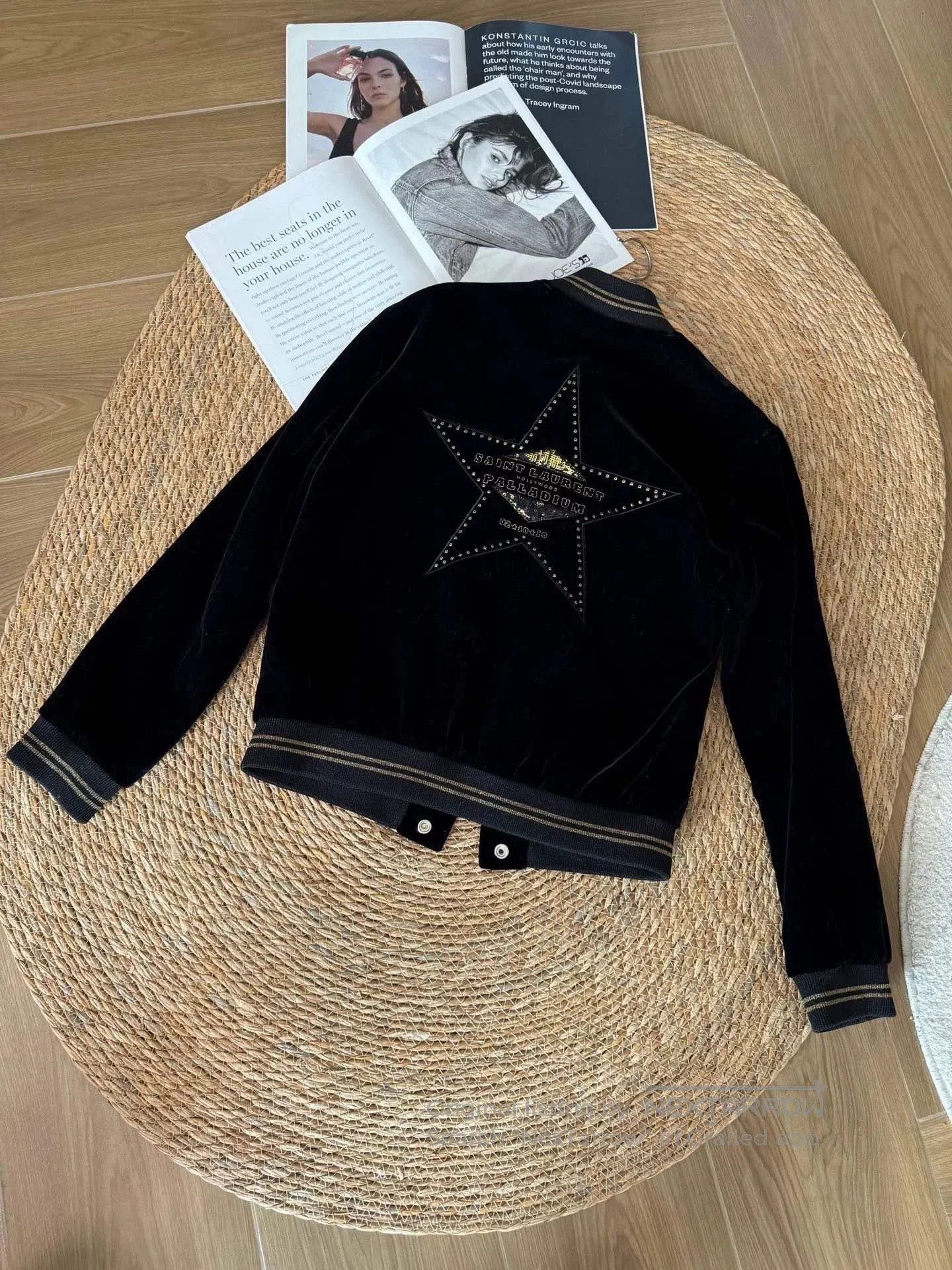 Yves Saint Laurent YSL Black Velvet Hollywood Limited Jacket. Size S / US 4 / IT 40 - 2 Thumbnail