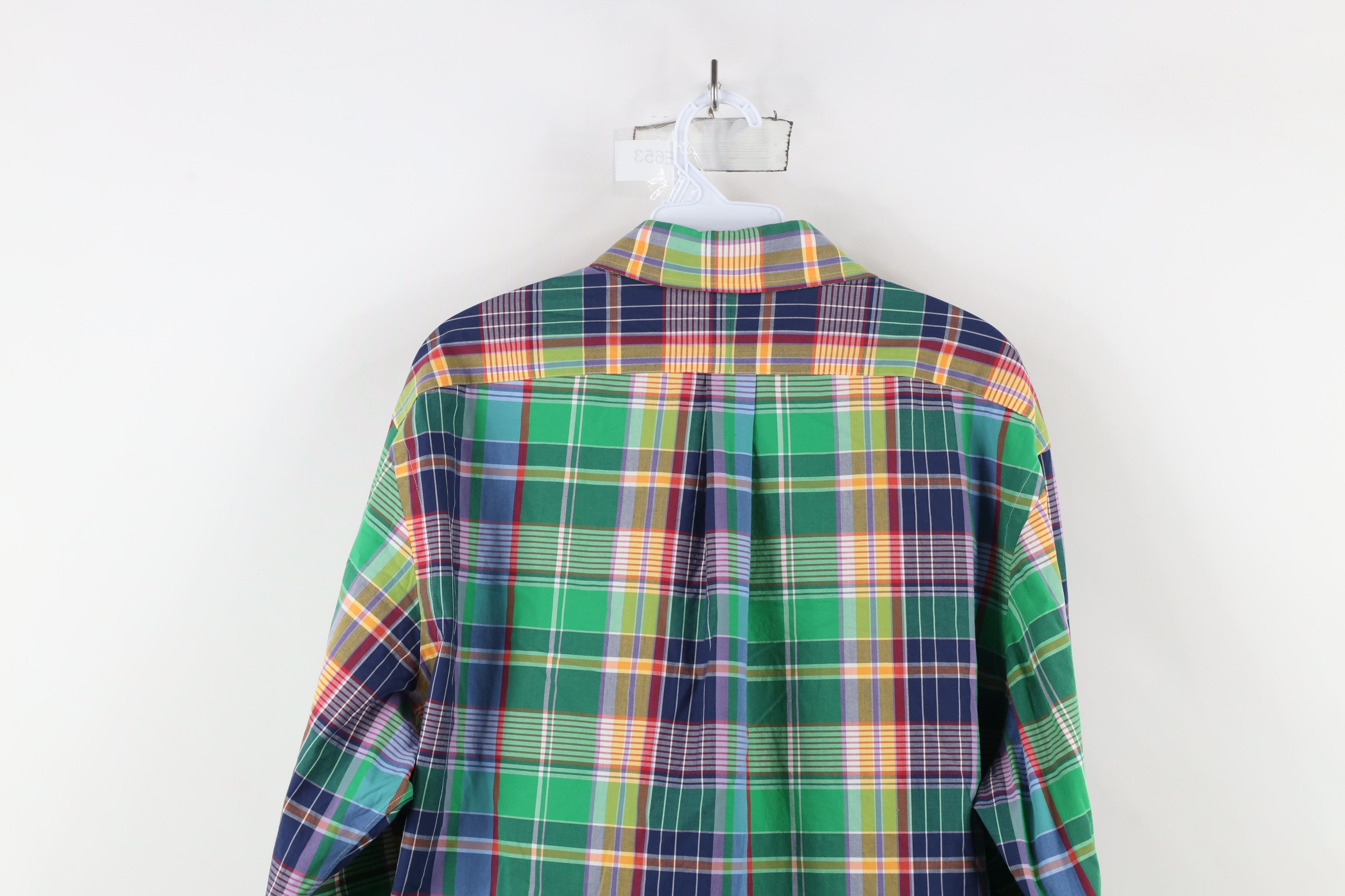 Ralph Lauren × Vintage Vintage Ralph Lauren Madras Plaid Rainbow Button Down Shirt Size US XL / EU 56 / 4 - 9 Thumbnail