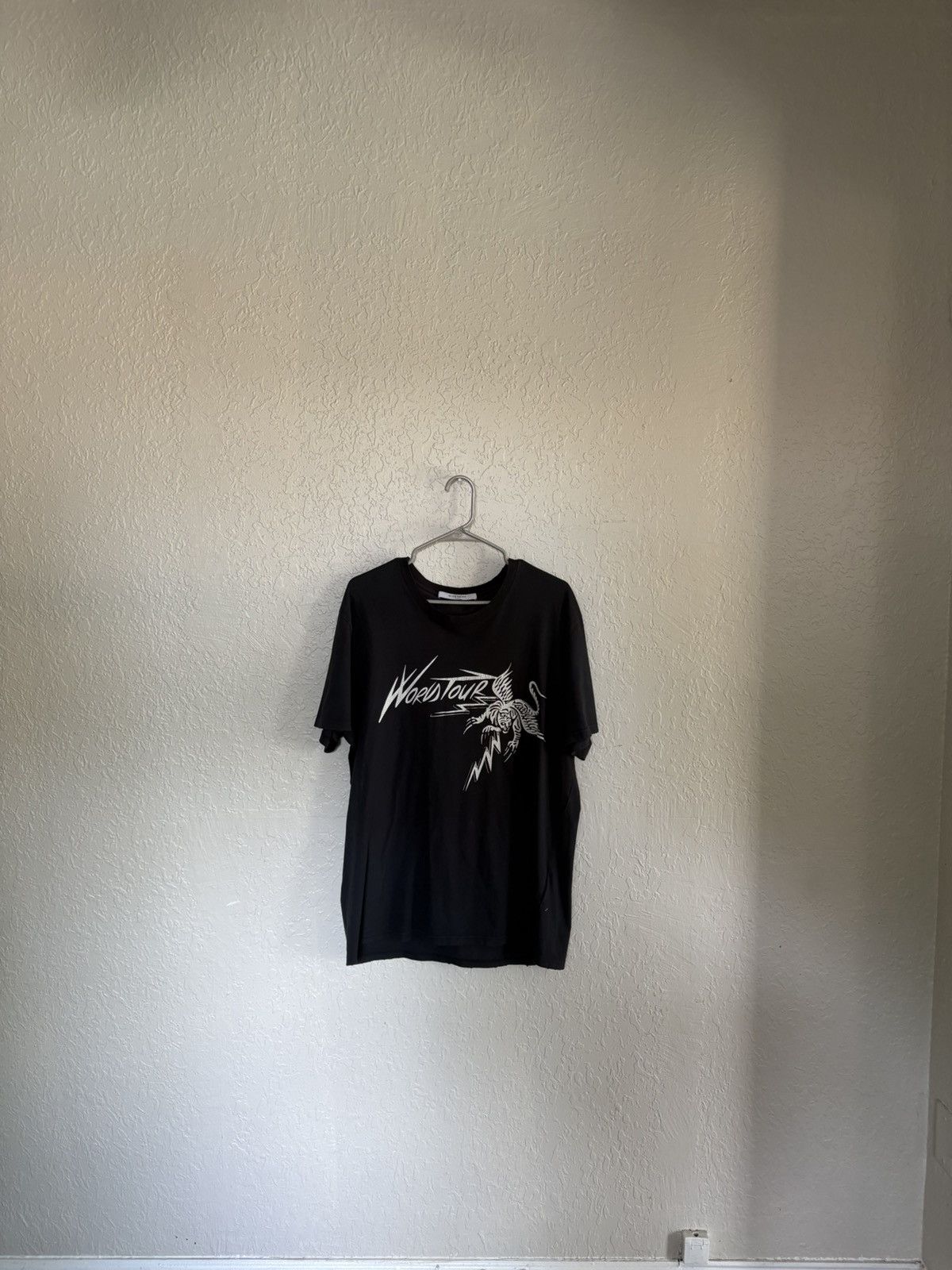 Givenchy “World Tour” Distressed Graphic Tee (XXL Slim Fit)