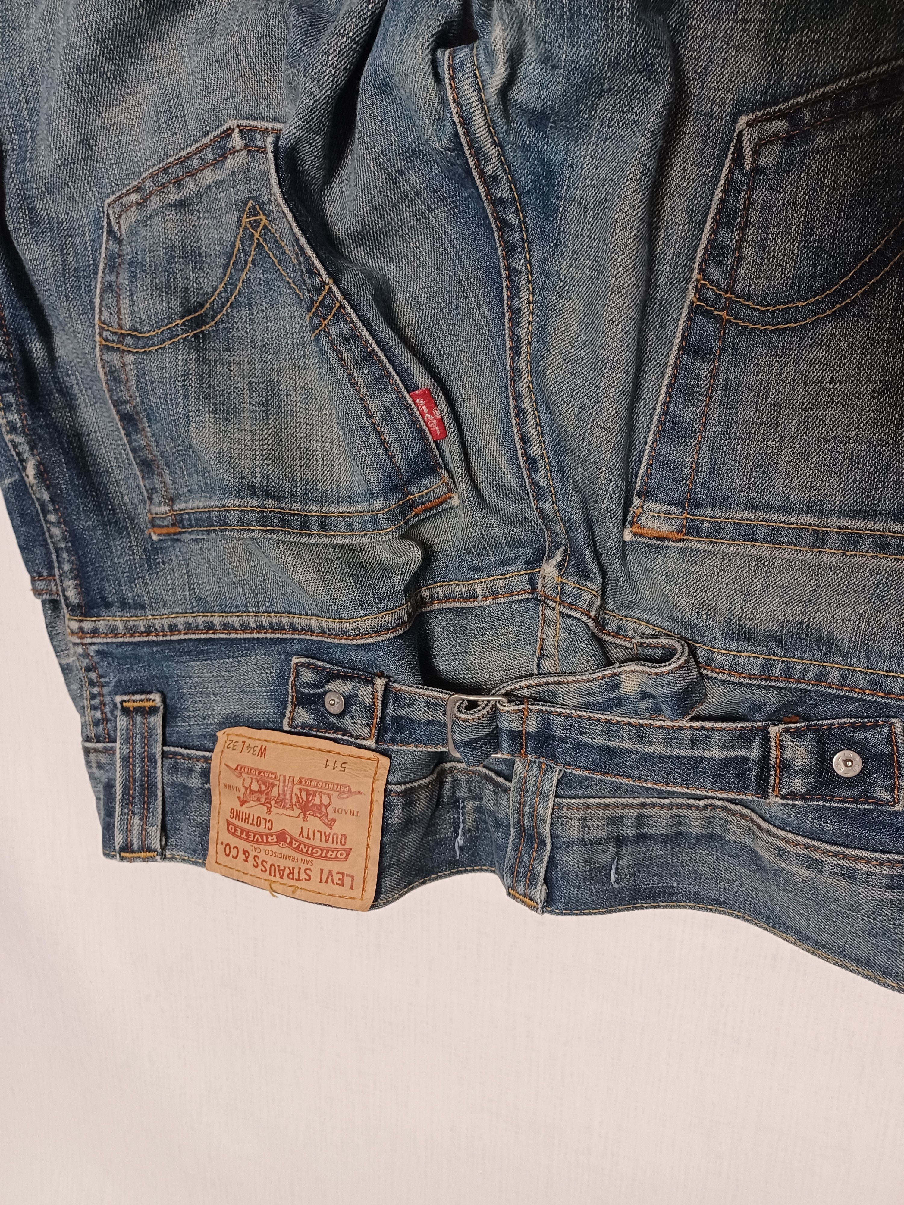 Levi's Vintage Clothing Distressed vintage Levis 511 jeans slim Size US 34 / EU 50 - 6 Thumbnail