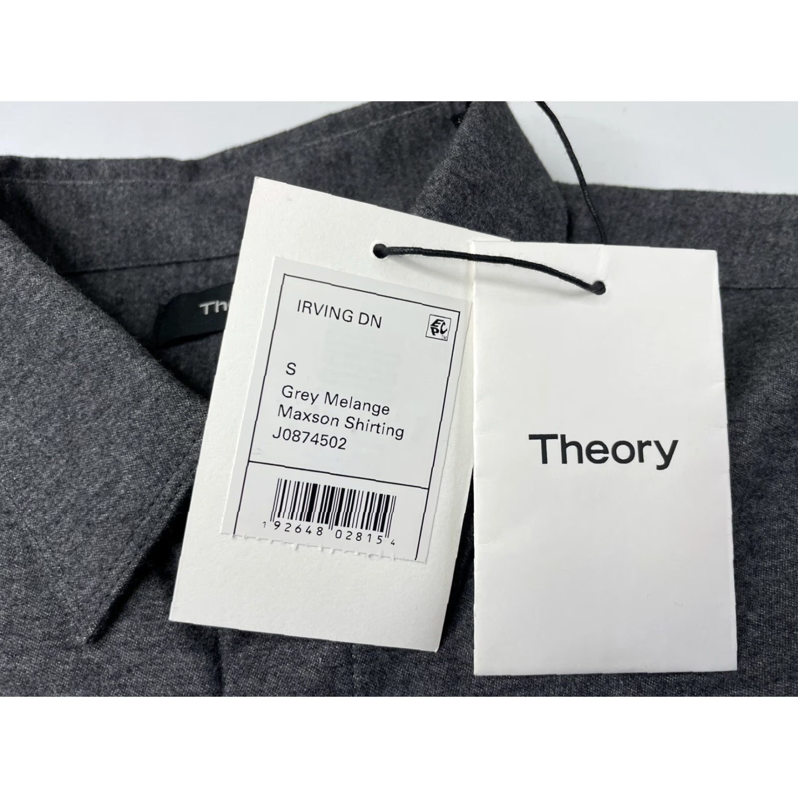 Theory NWT THEORY Irving DN Shirt Gray Maxson Brushed Cotton Button Down Men’s Small Size US S / EU 44-46 / 1 - 3 Thumbnail