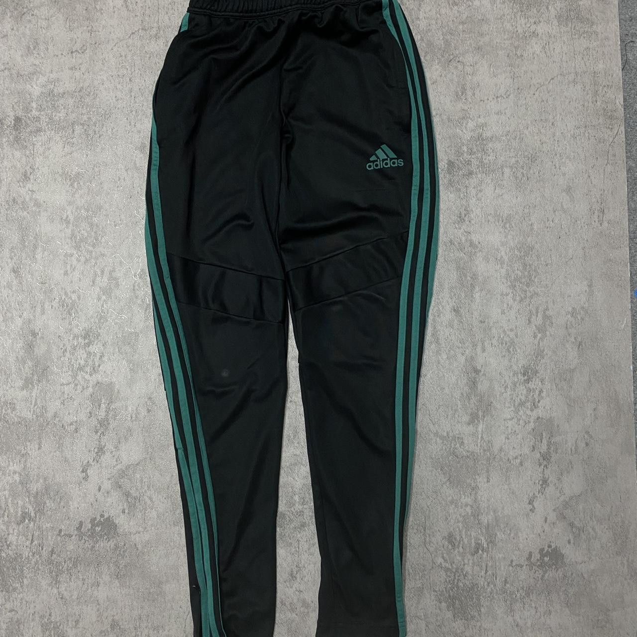 Adidas Adidas black and green track pants adidas Size US 30 / EU 46 - 1 Thumbnail