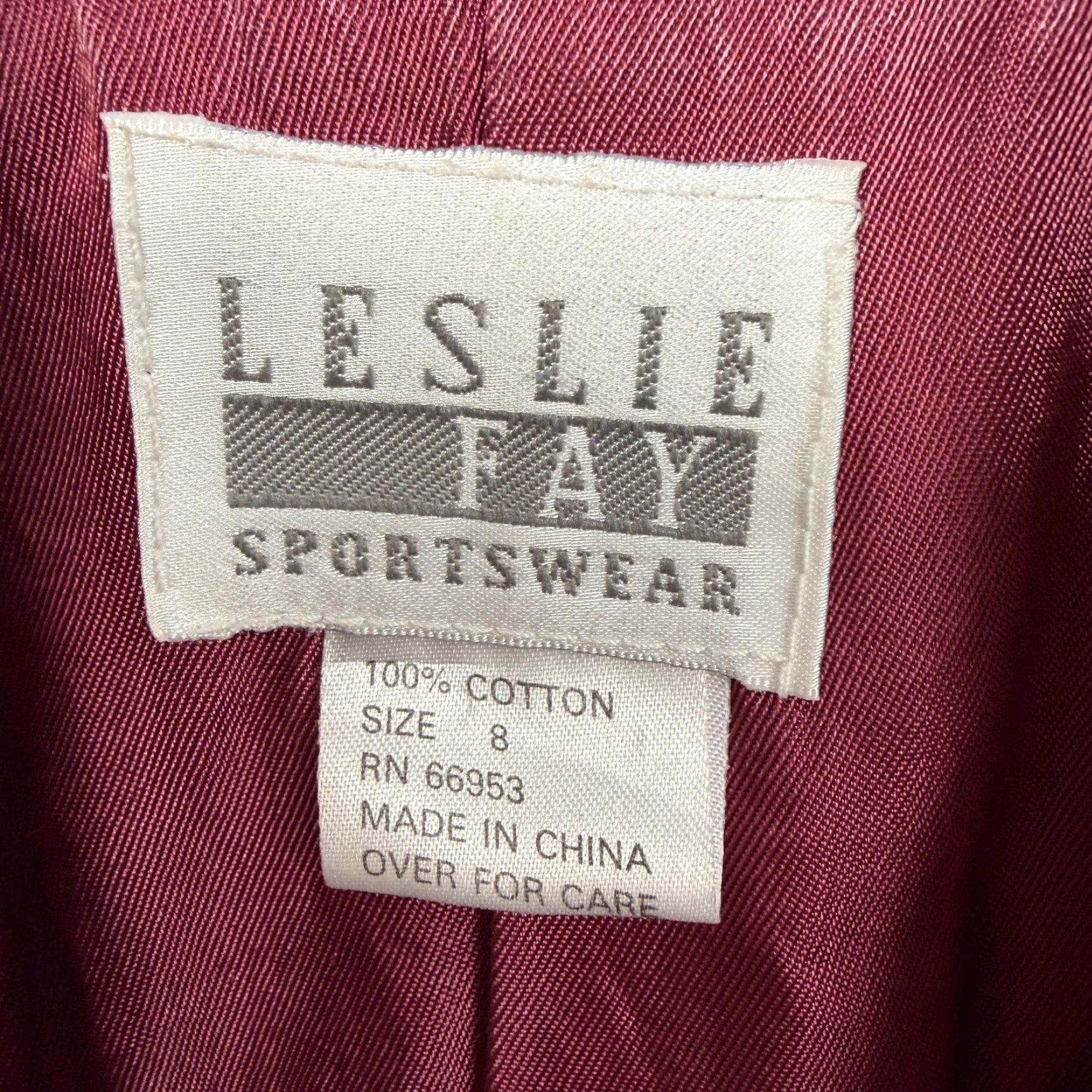 Vintage VINTAGE Leslie Fay Velvet Blazer Women's 8 Red Notch Lapel One-Button 80s 90s Dark Academia Preppy blazer jacket Size M / US 6-8 / IT 42-44 - 6 Thumbnail