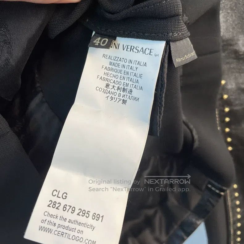 Versace Versace Black willow spike leather jacket Size US S / EU 44-46 / 1 - 5 Thumbnail