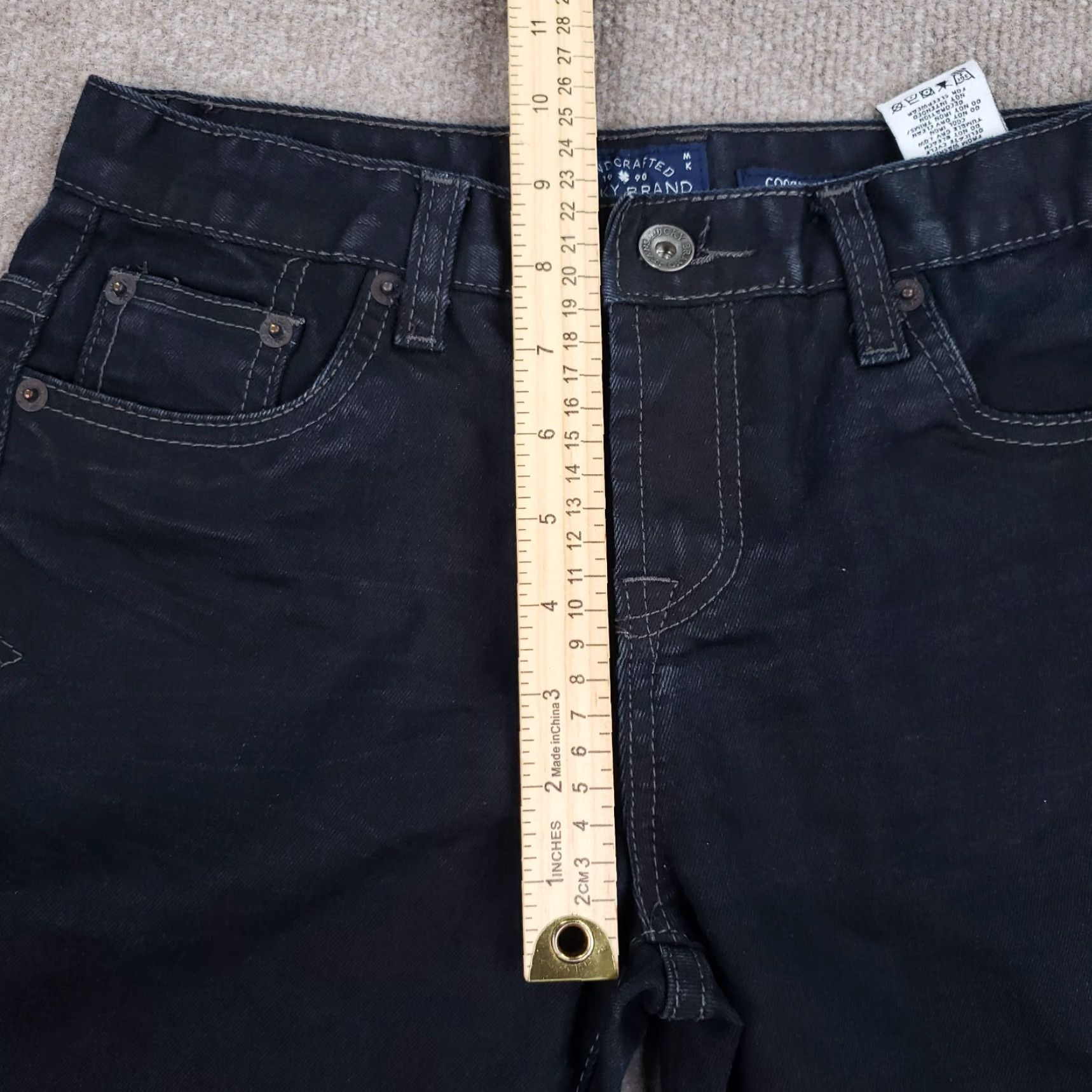 Lucky Brand Lucky Brand Womens Cooper Slim Stretch Dark Wash Blue Denim Jeans 14 Size 36" / US 14 / IT 50 - 6 Thumbnail