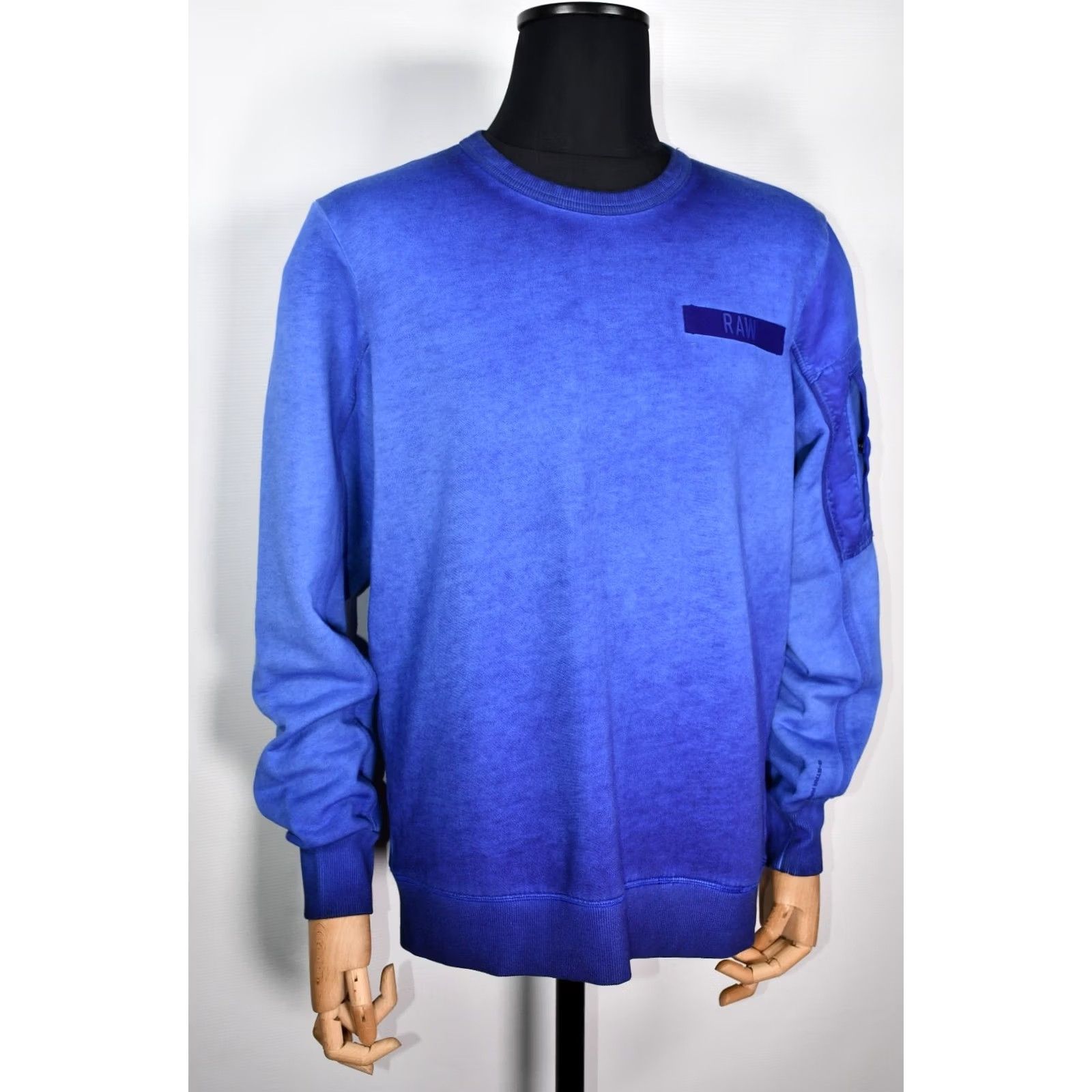 G-Star G-Star RAW Batt R SW L/S Sweatshirt Mens XL Blue Pattern: Solid Size US L / EU 52-54 / 3 - 2 Thumbnail