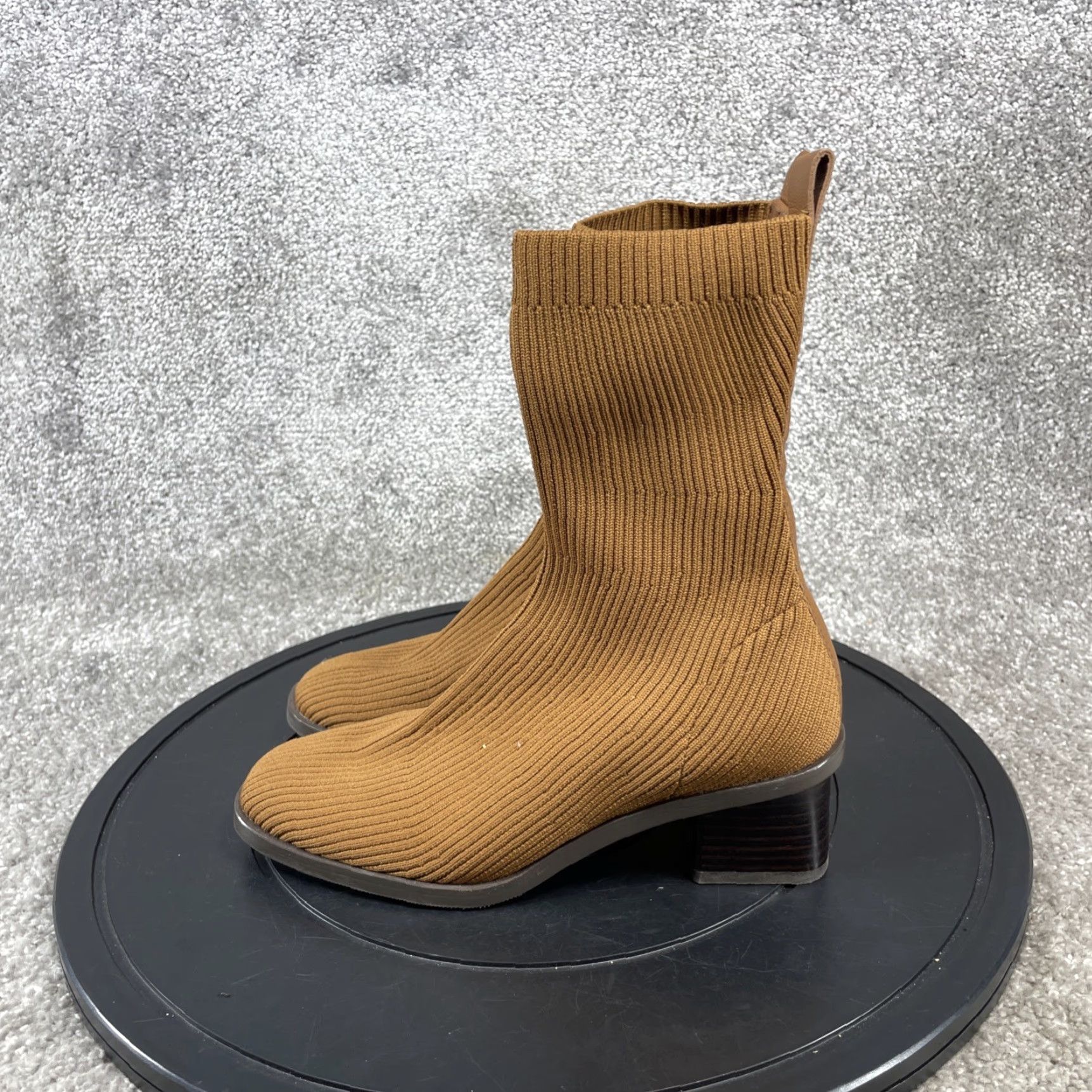 Everlane VINTAGE Everlane Women's Boots Size 5.5 Mid-Calf ReKnit Ankle High Block Heel Brown Casual Shoe Size ONE SIZE - 5 Thumbnail