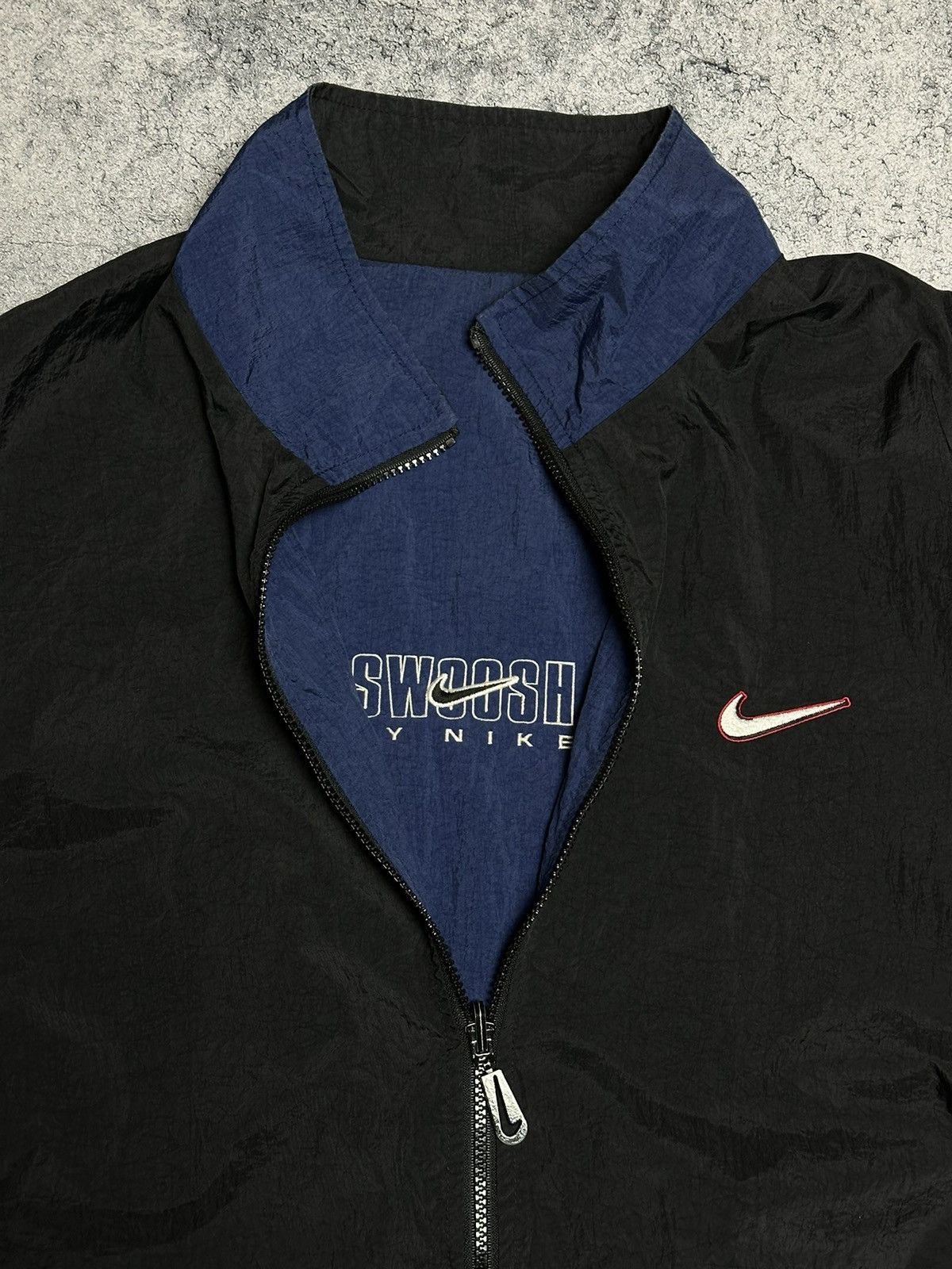 Nike Vintage 90s Nike Reversible Big Swoosh Logo Jacket Size US XL / EU 56 / 4 - 7 Thumbnail