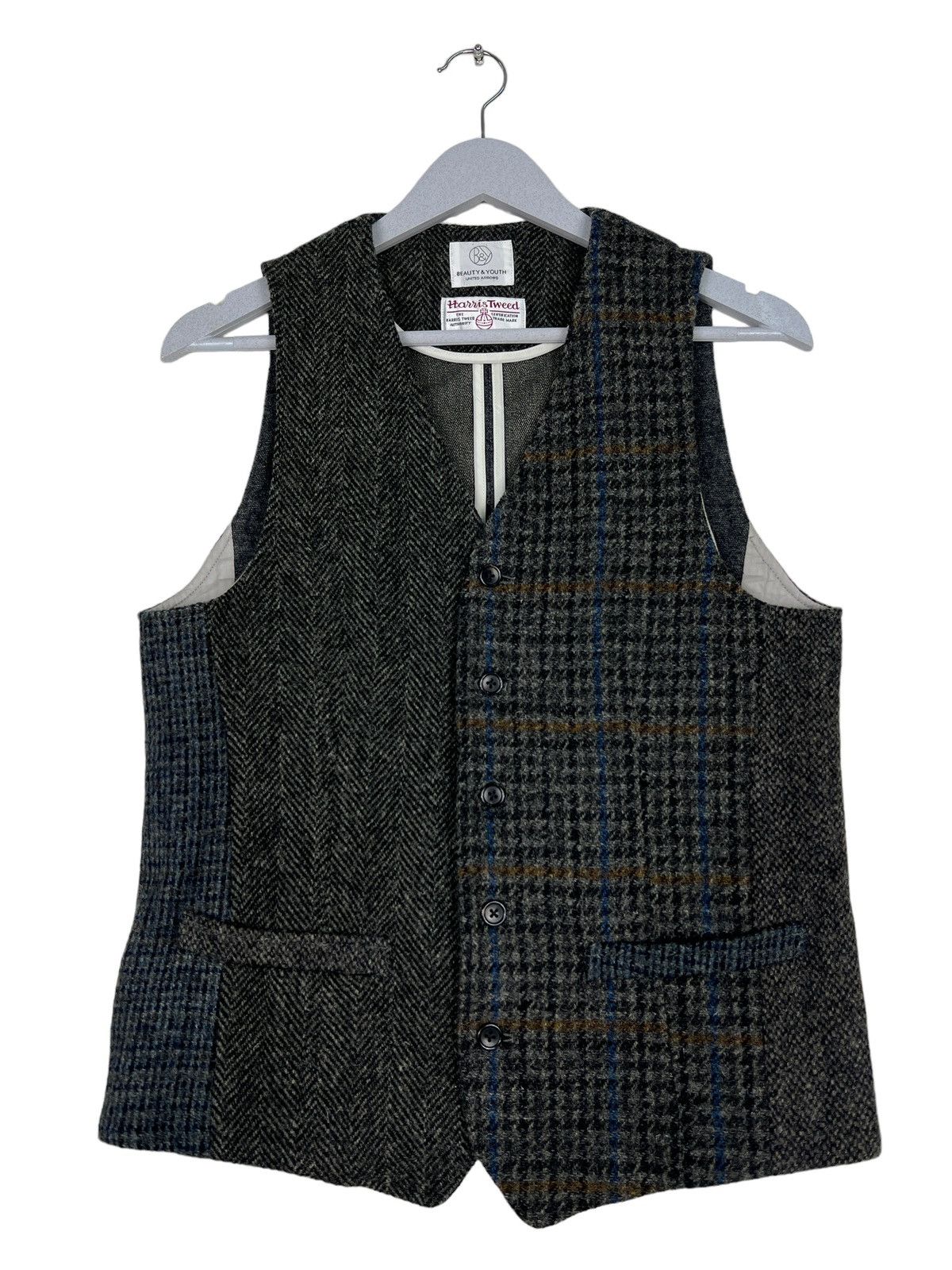 BEAUTY&YOUTH 🔥 HARRIS TWEED X BEAUTY YOUTH UNITED ARROWS WOOL VEST Size US M / EU 48-50 / 2 - 2 Thumbnail