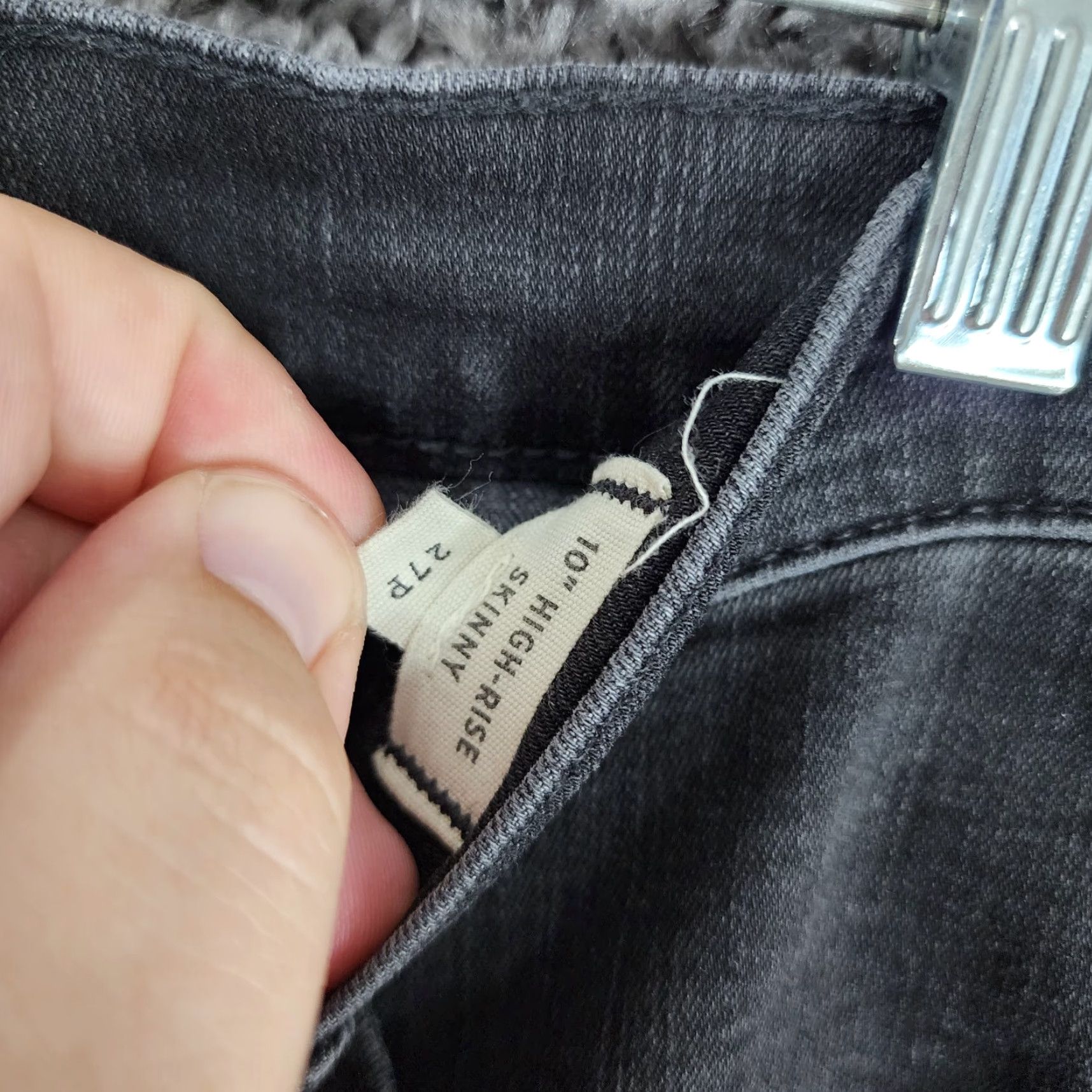 Madewell Madewell Jeans Women 27P Petites 10" High Rise Skinny Black Womens Size 27" / US 4 / IT 40 - 4 Thumbnail