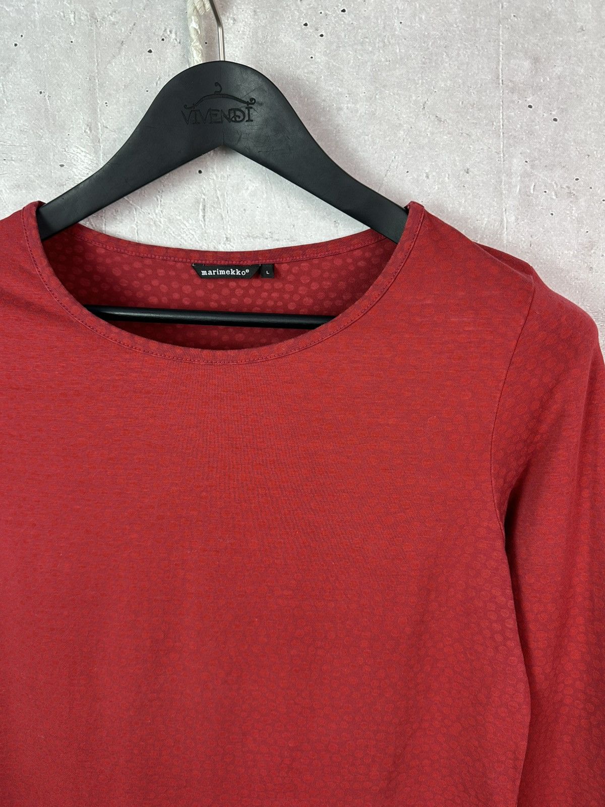Marimekko Marimekko Red Polka Dot Long Sleeve Women’s Cotton Jumper Size L / US 10 / IT 46 - 3 Thumbnail