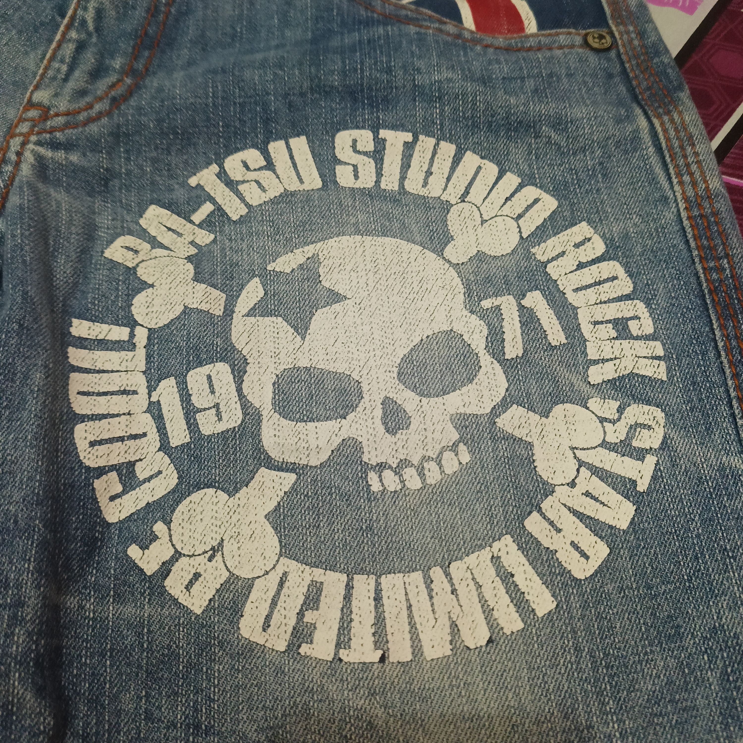 Japanese Brand RARE JEANS SKULLS BA-TSU STUDIOS BOY Flared Denim Size US 29 - 5 Thumbnail