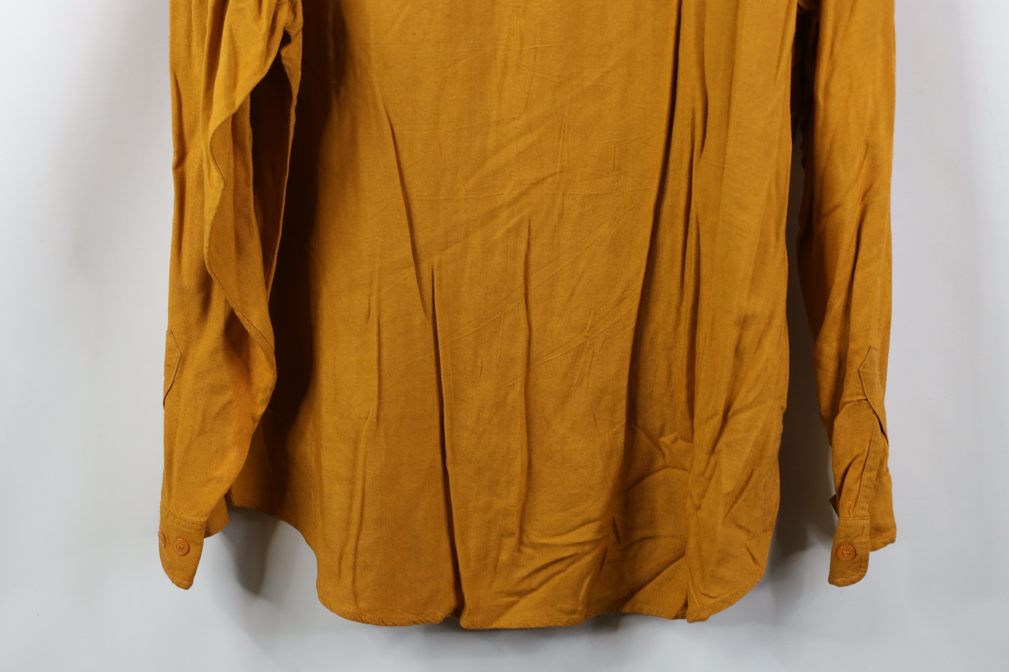 Vintage Vintage 90s Streetwear Pigment Dye Button Shirt Orange Size US L / EU 52-54 / 3 - 15 Thumbnail