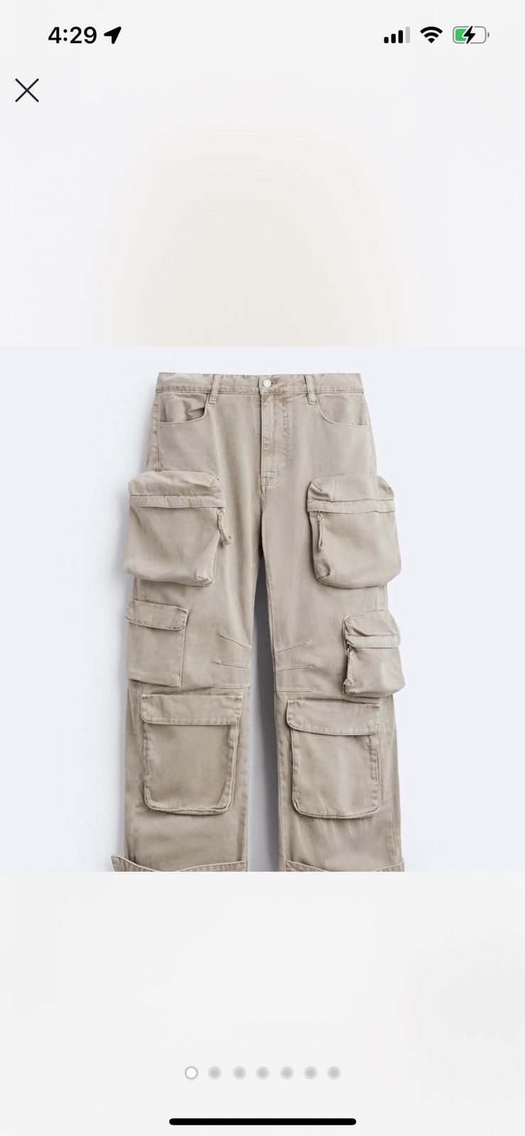 Zara ZARA cargo bundle Size US 31 - 4 Thumbnail