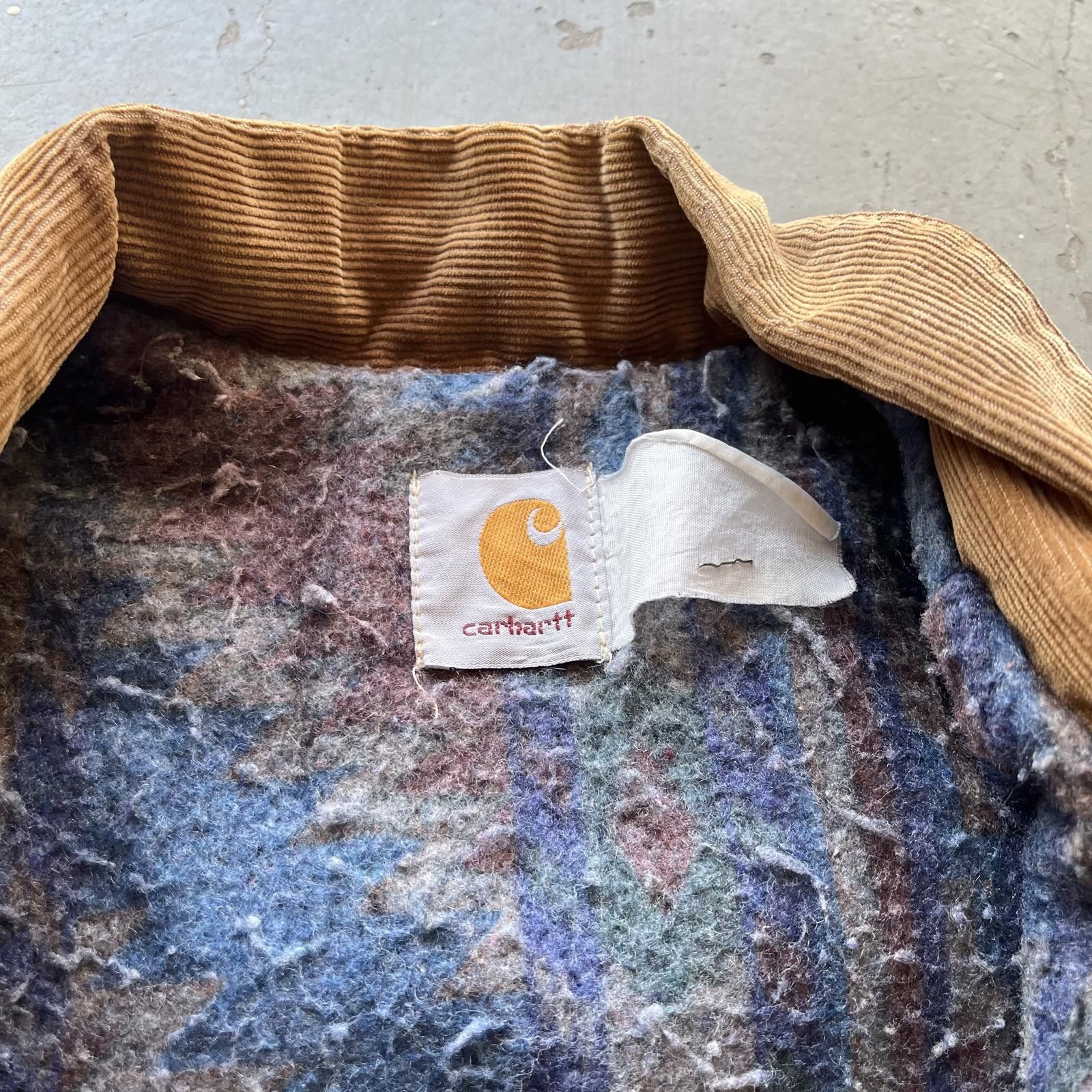 Carhartt × Vintage Vintage Denim Carhartt Aztec Blanket Lined Trucker Jacket Size US XL / EU 56 / 4 - 6 Thumbnail