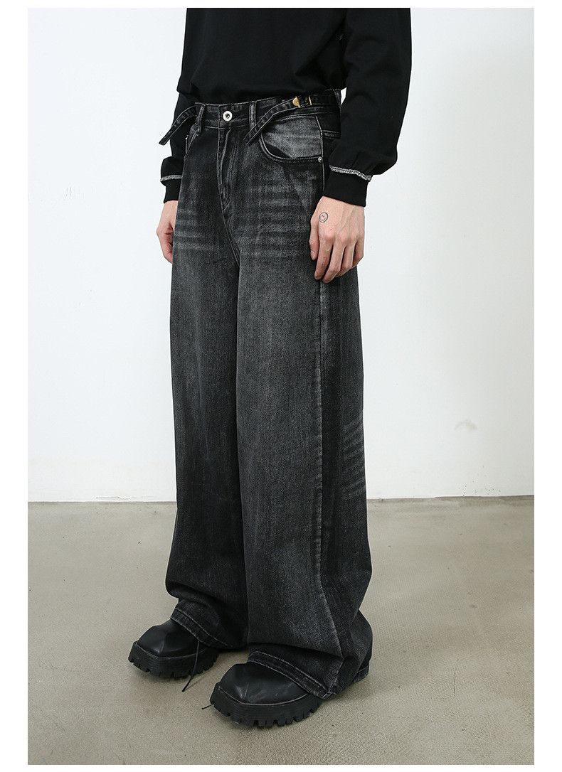 Japanese Brand × Jean Vintage washed cool oldschool wide-leg jeans Size US 32 / EU 48 - 3 Thumbnail