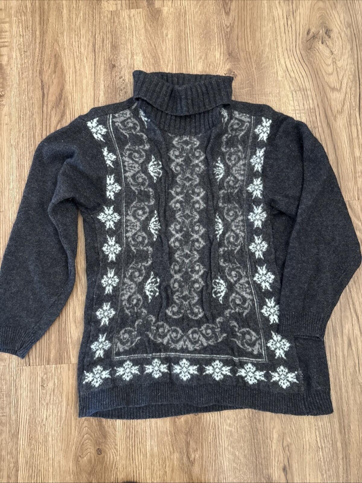 Autumn Cashmere Alba Fornani Italy Winter Ski Sweater Cashmere Lambs Wool Size S / US 4 / IT 40 - 1 Thumbnail