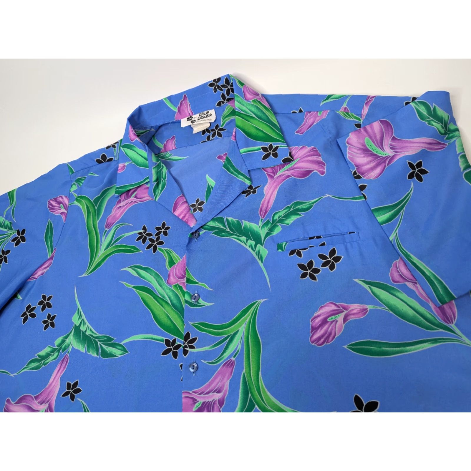 Hilo Hattie VINTAGE Hilo Hattie Hawaiian Shirt Mens 4XL Floral Aloha Hippie Polyester Shirt Size US XXL / EU 58 / 5 - 2 Thumbnail