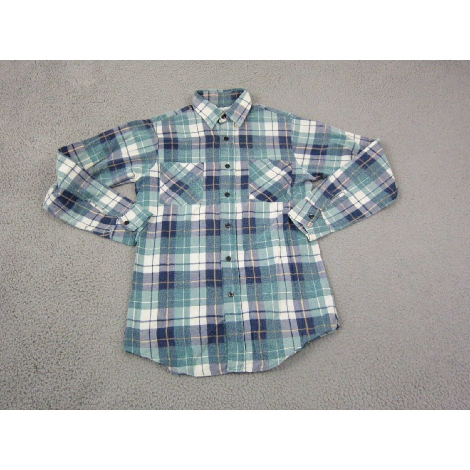 Vintage VINTAGE Flannel Shirt Mens Small Blue Plaid Button-Up Favorites Shirt Casual Workwear 80s Western Classic Size US S / EU 44-46 / 1 - 2 Thumbnail
